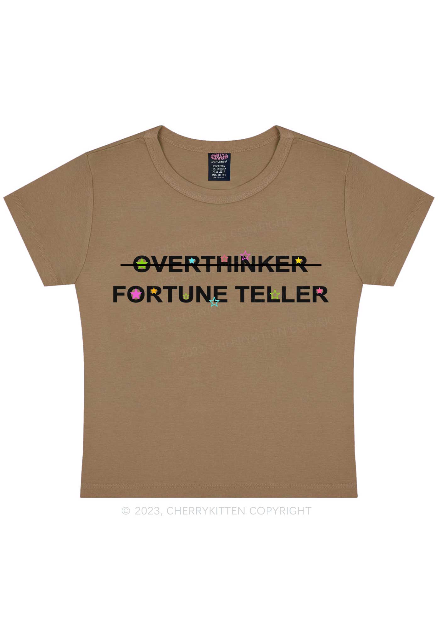 Overthinker Fortune Teller Y2K Baby Tee Cherrykitten