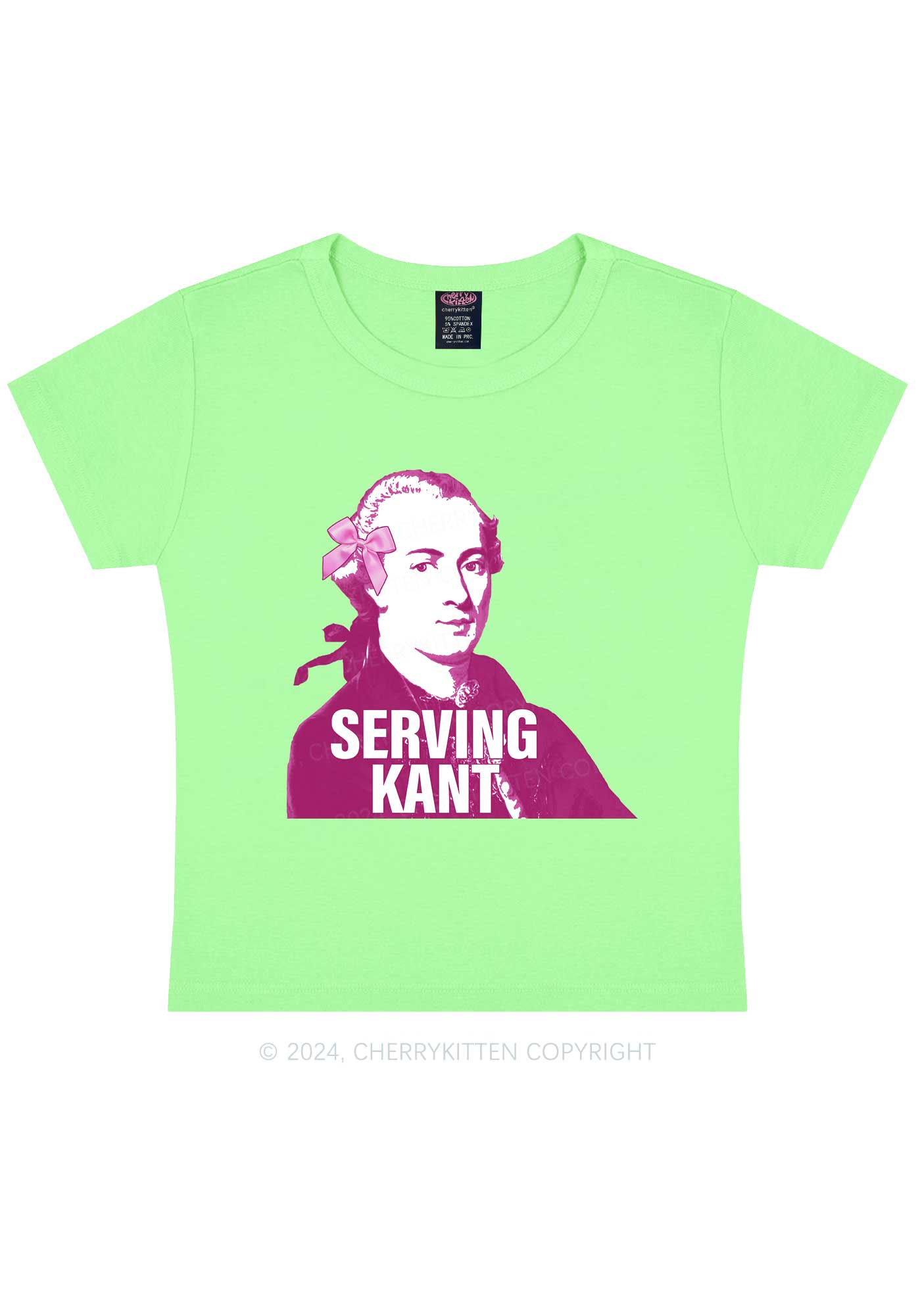 Serving Kant Y2K Baby Tee Cherrykitten