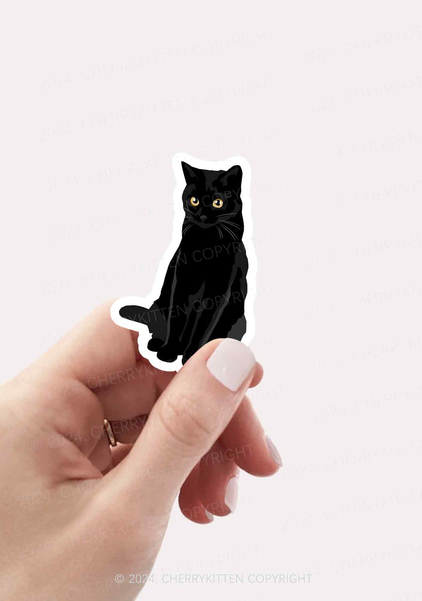 Black Cat 1Pc Y2K Sticker Cherrykitten