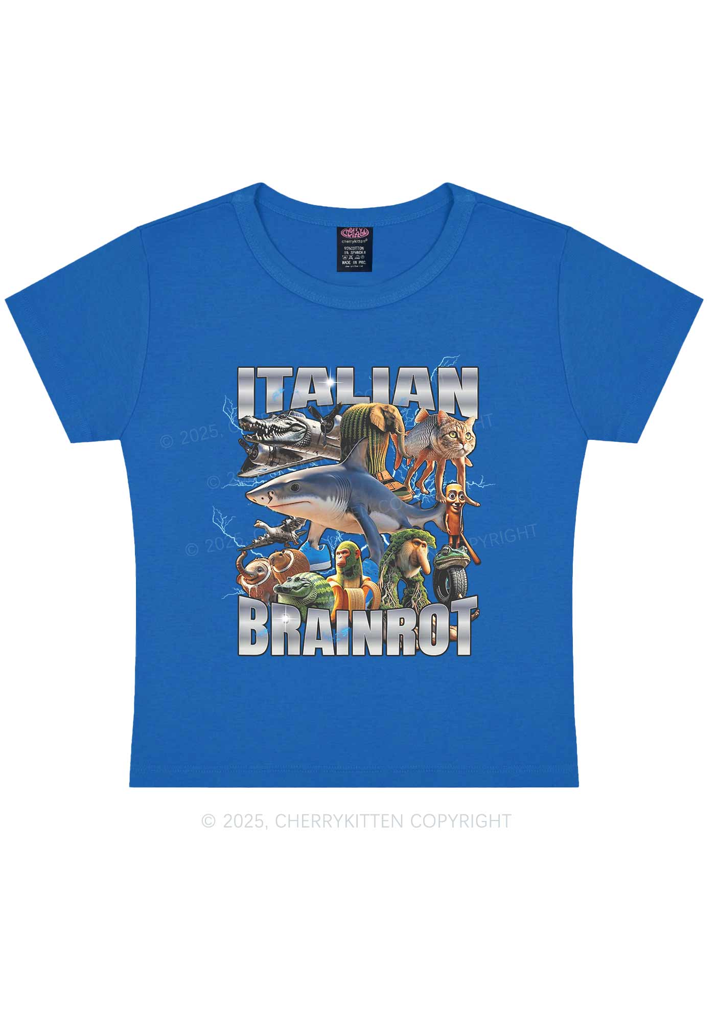 Italian Brainrot Collection Y2K Baby Tee Cherrykitten