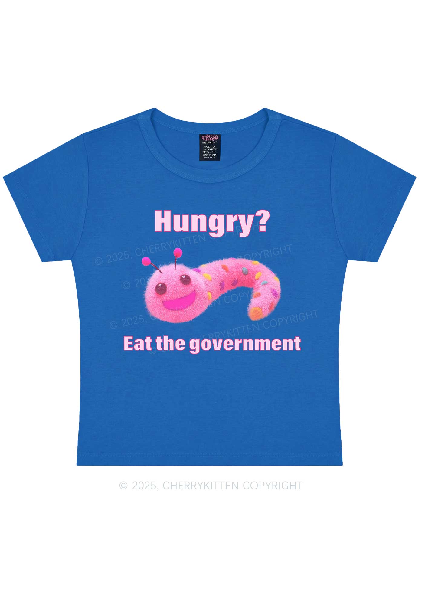 Eat The Government Y2K Baby Tee Cherrykitten