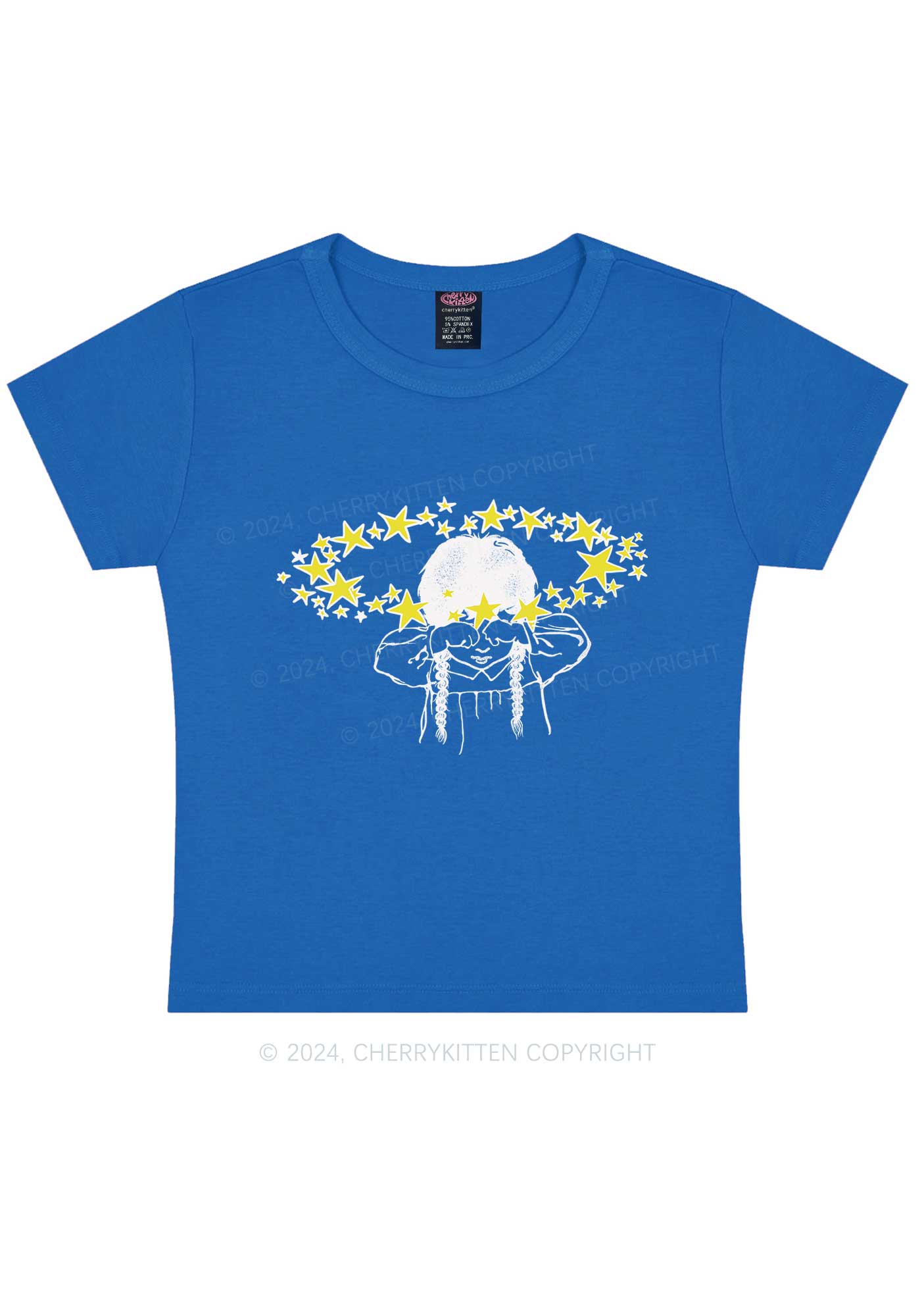 Stars In Your Eyes Y2K Baby Tee Cherrykitten