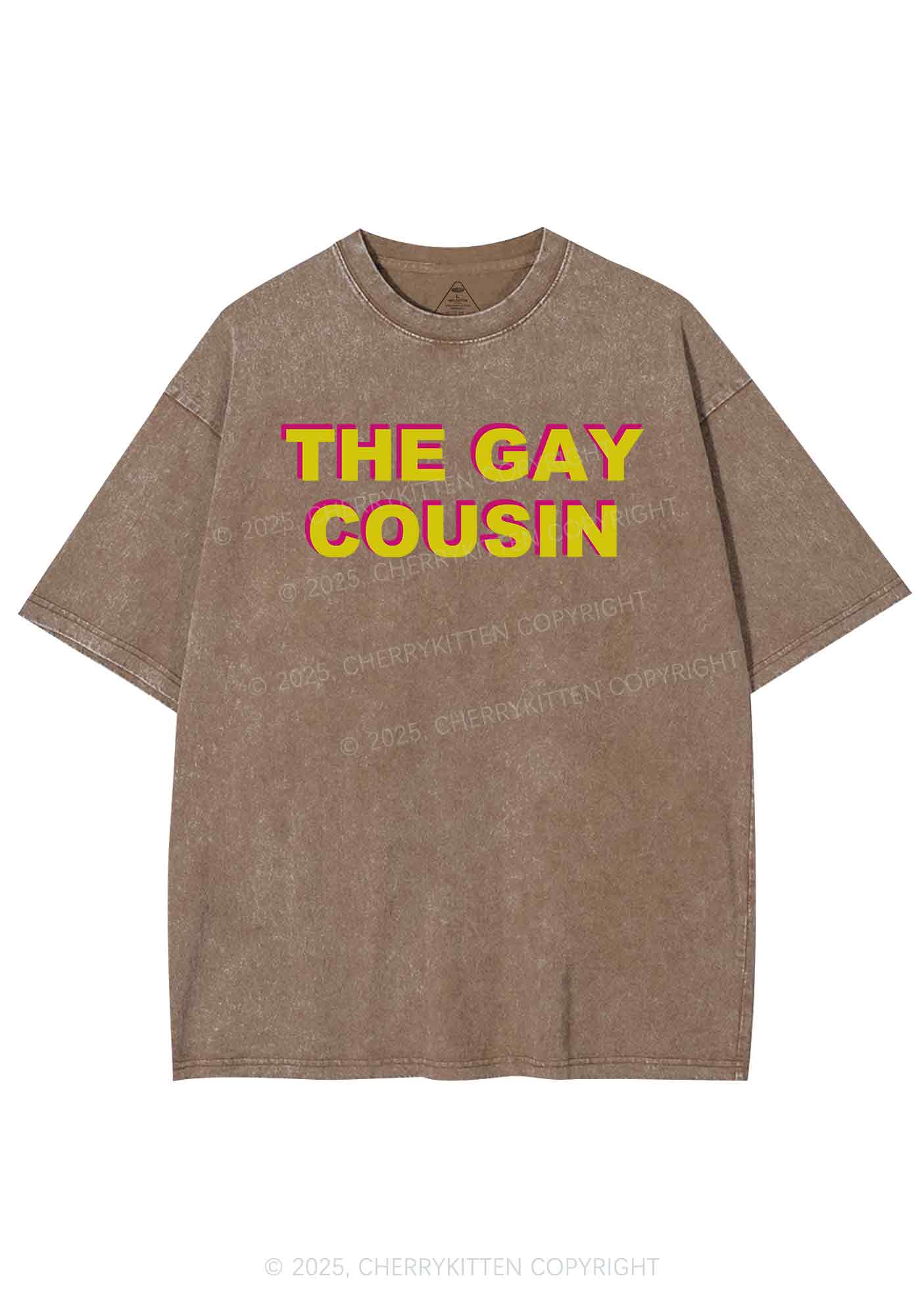 The Gay Cousin Pride Y2K Shirts Washed Tee Cherrykitten