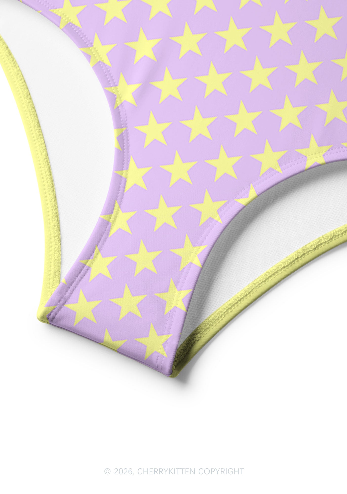 Pastel Purple Good Girl Y2K Print Bikini Set Cherrykitten