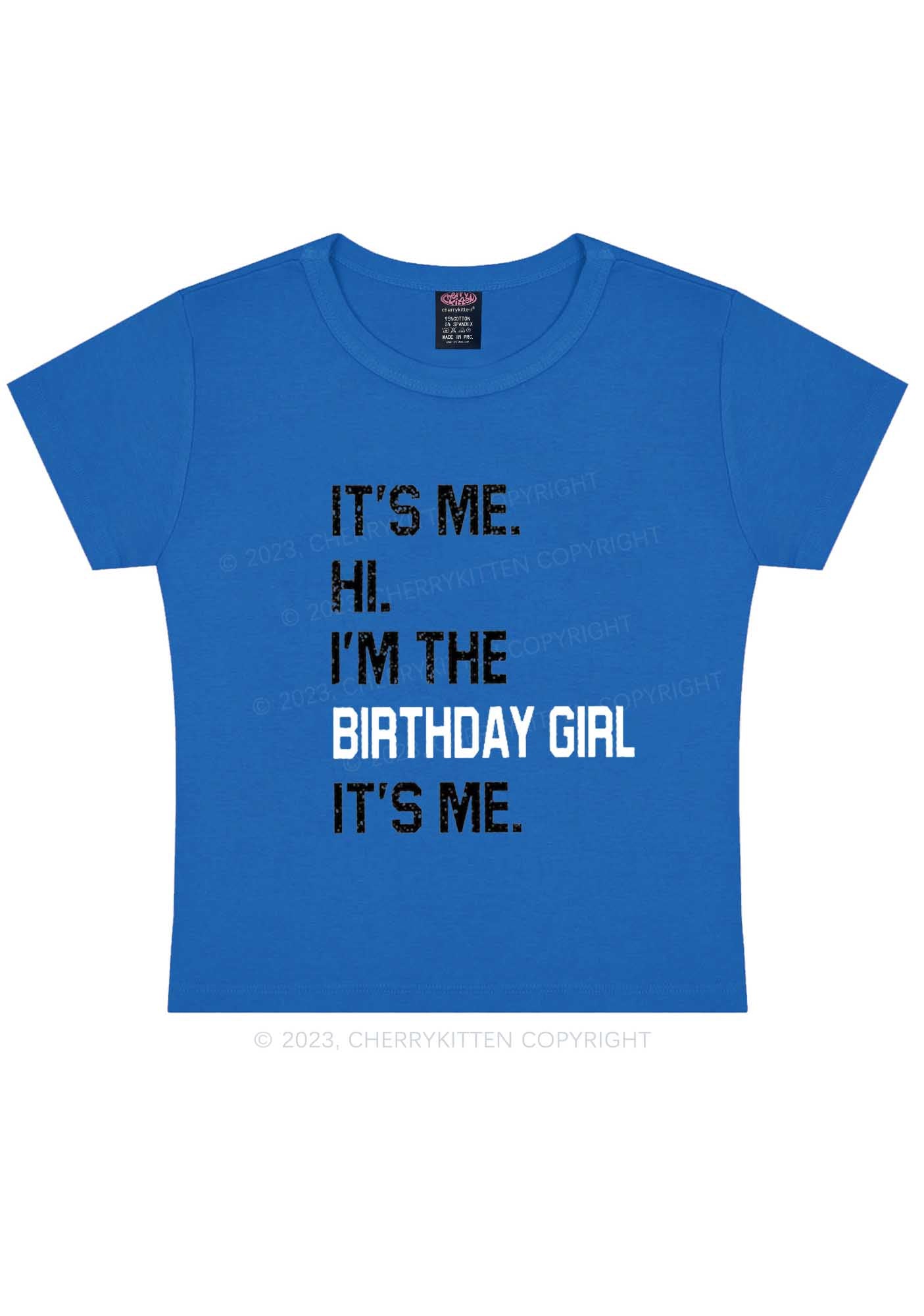 Birthday Girl Y2K Baby Tee Cherrykitten