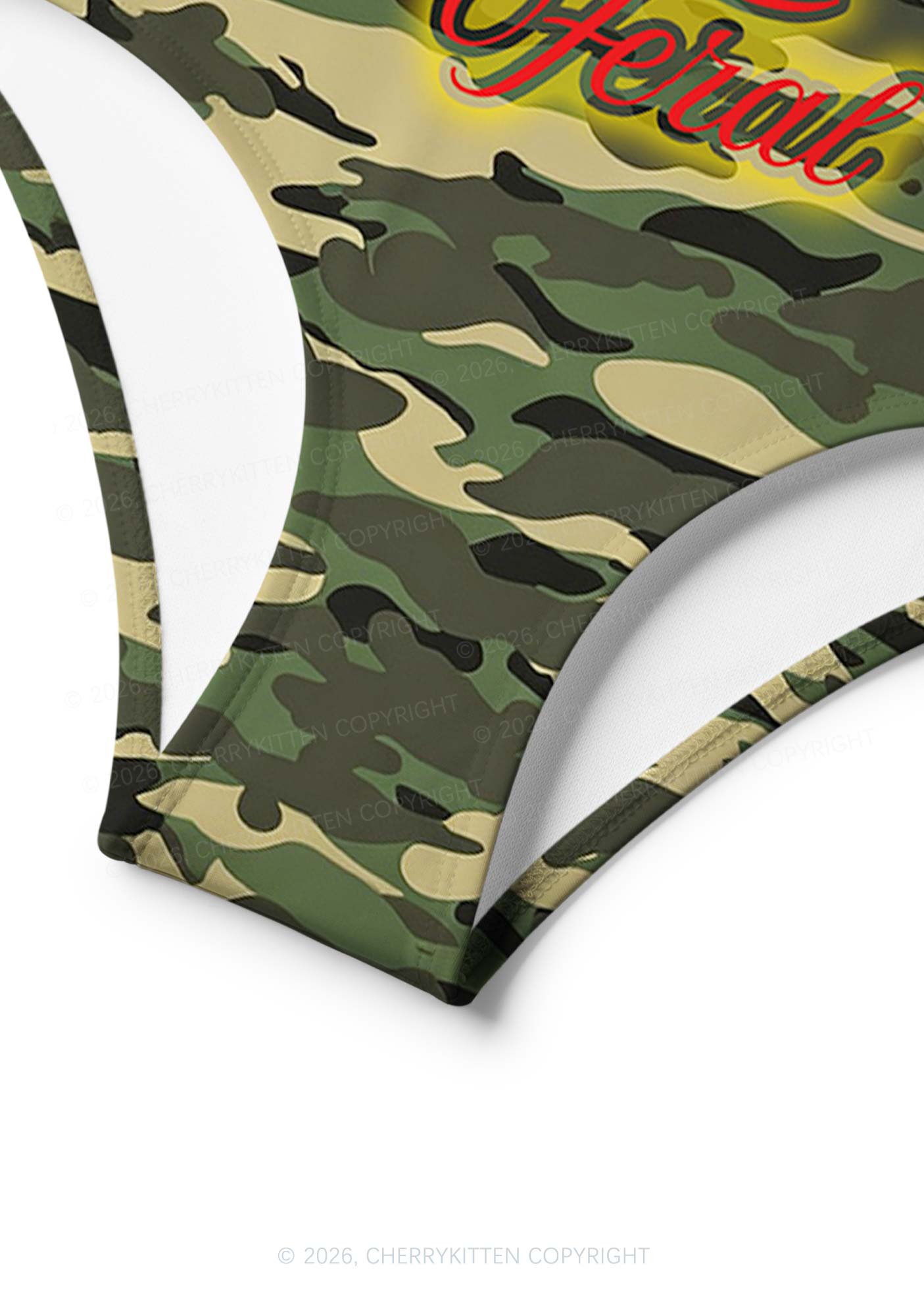 Feral Camo Y2K Print Bikini Set Cherrykitten