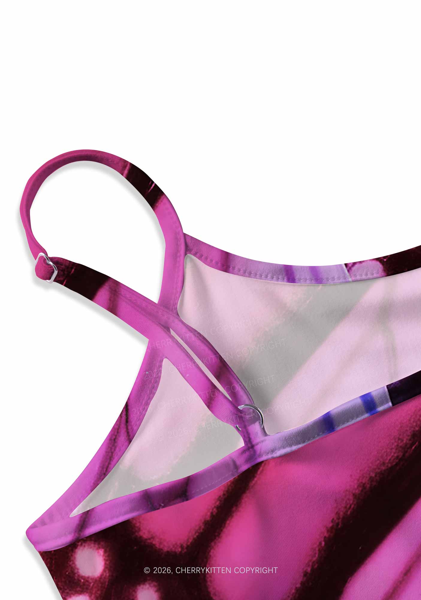Bisexual Butterfly Wing Pride Y2K Print Cami Crop Top Cherrykitten