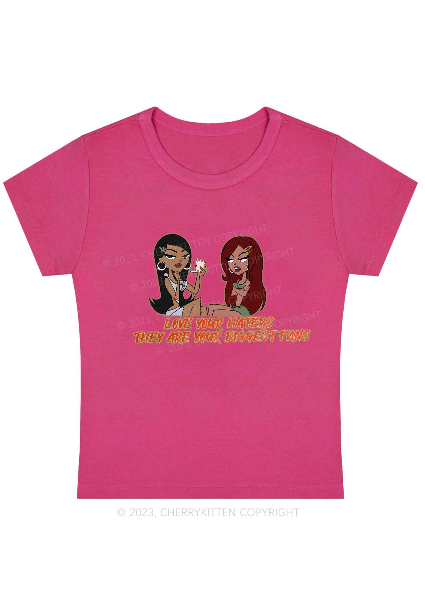 Curvy They Are Your Biggest Fans Y2K Baby Tee Cherrykitten