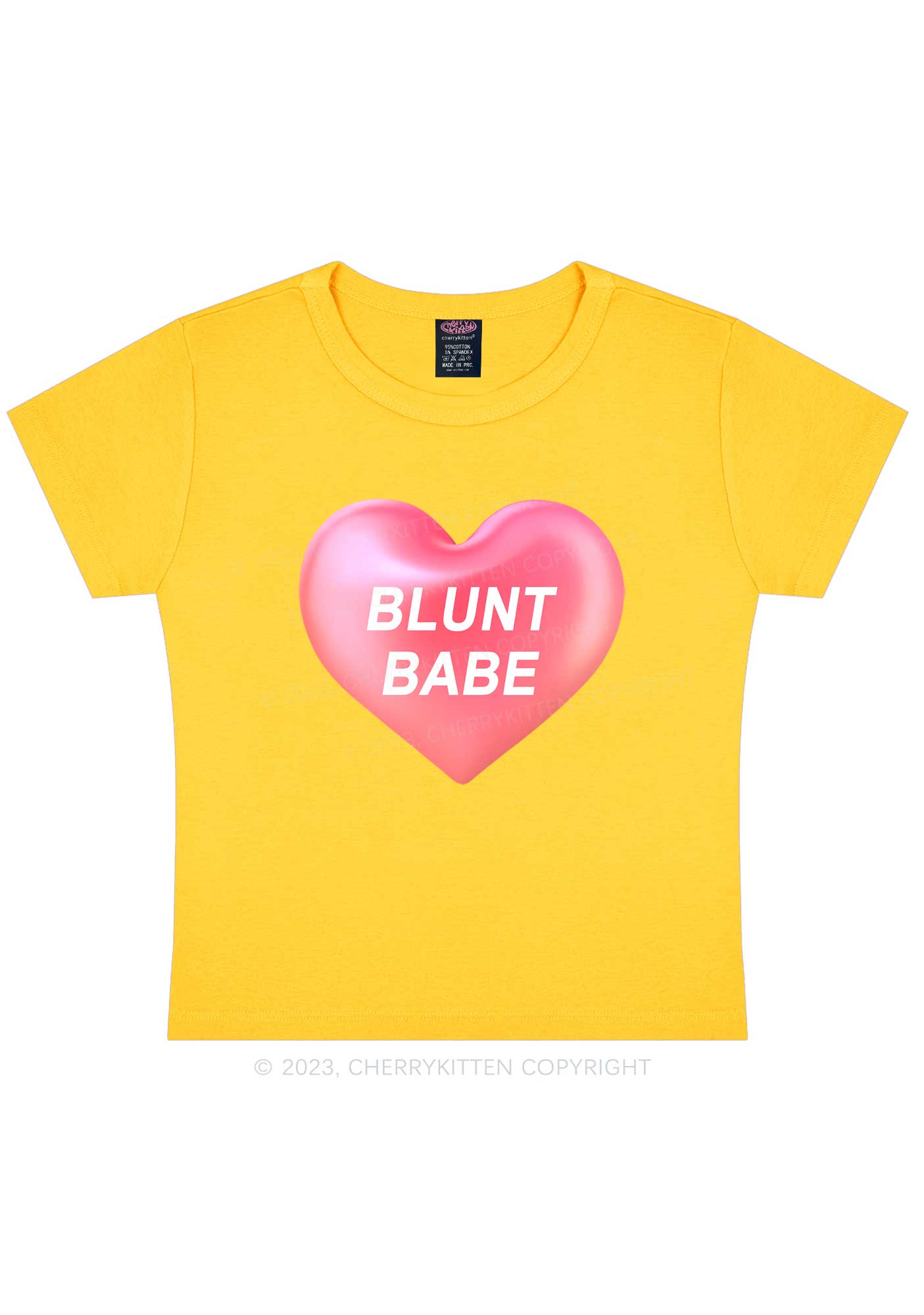 Blunt Babe Y2K Baby Tee Cherrykitten