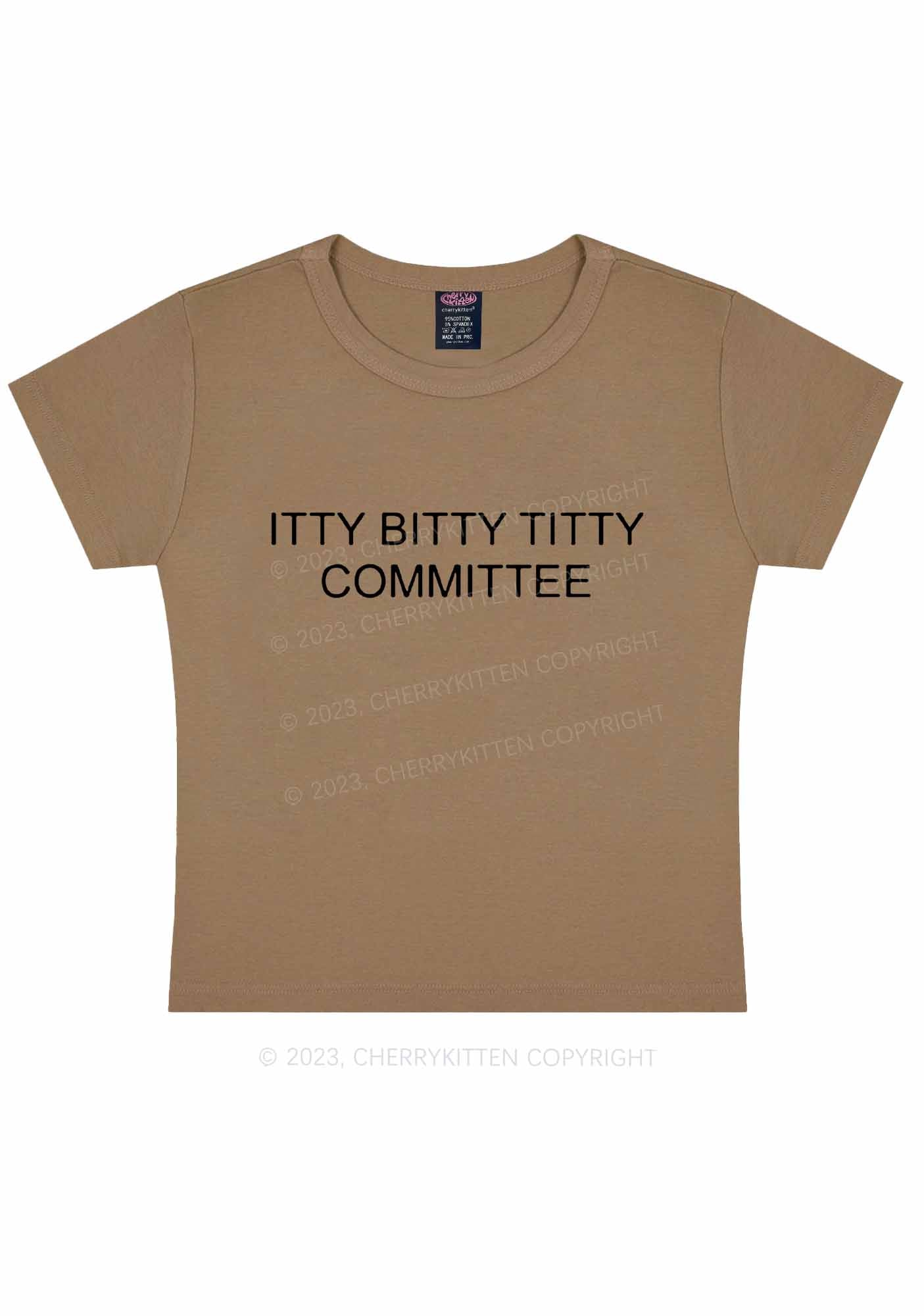 Itty Bitty Txtty Committee Y2K Baby Tee Cherrykitten