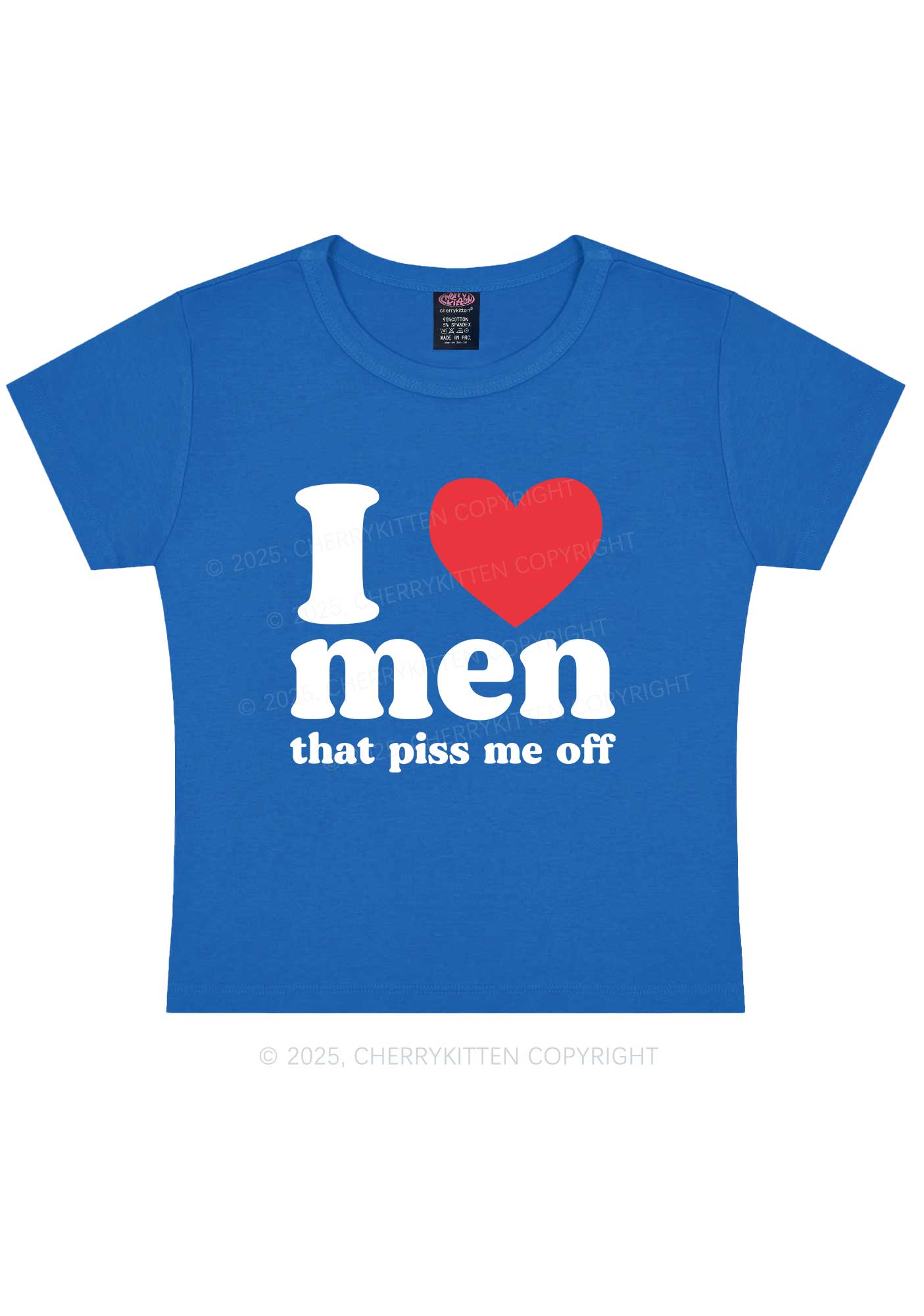 I Love Men Piss Me Off Y2K Baby Tee Cherrykitten