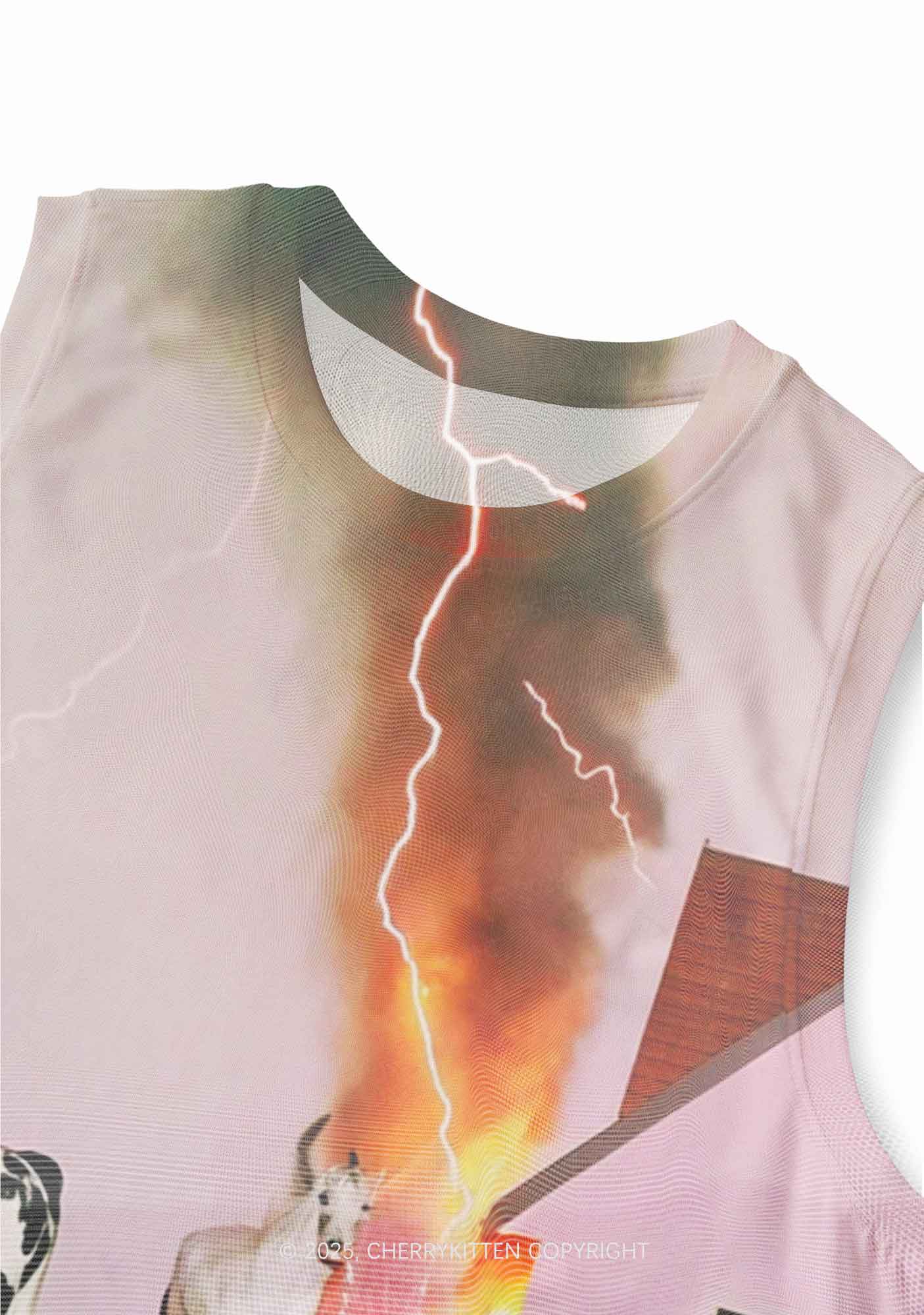 Pony Cow Y2K Mesh Muscle Tank Cherrykitten