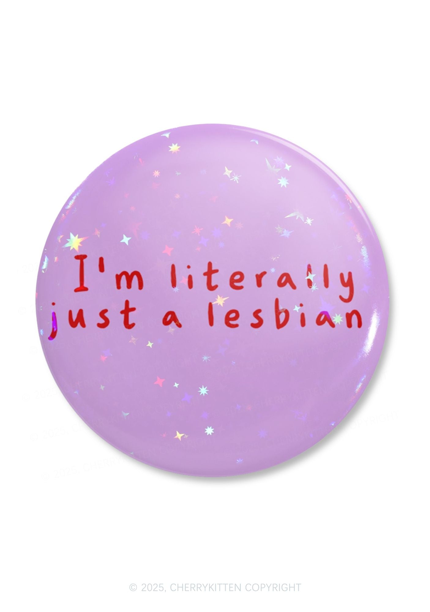 Just A Lesbian Pride 1Pc Y2K Pin Badge Cherrykitten
