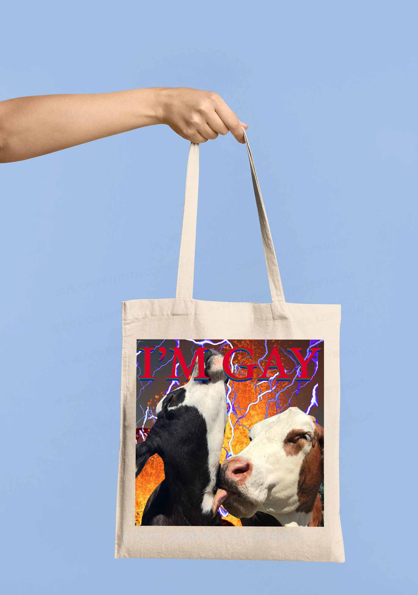 I'm Gay Pride Y2K Canvas Tote Bag Cherrykitten