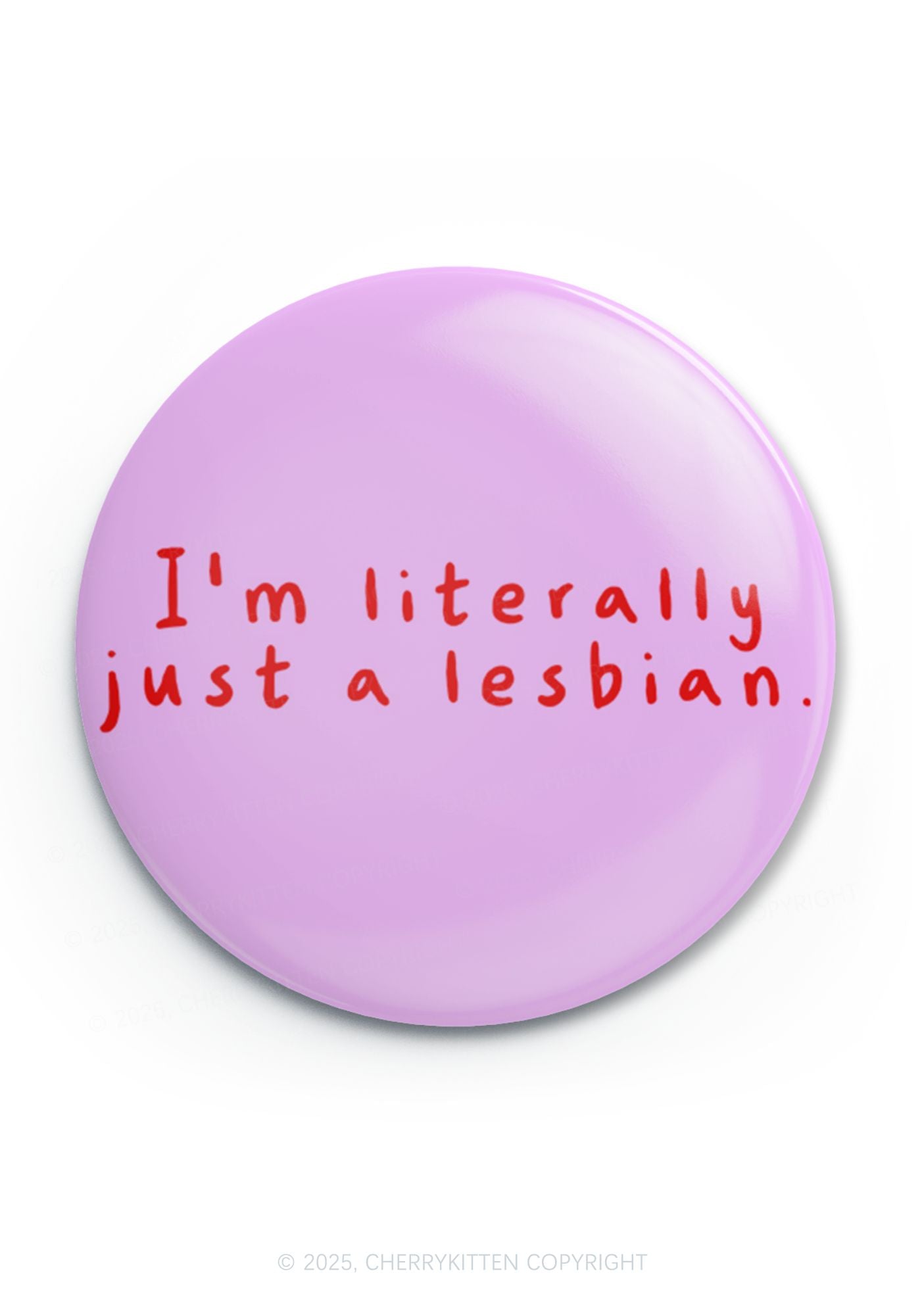 Just A Lesbian Pride 1Pc Y2K Pin Badge Cherrykitten