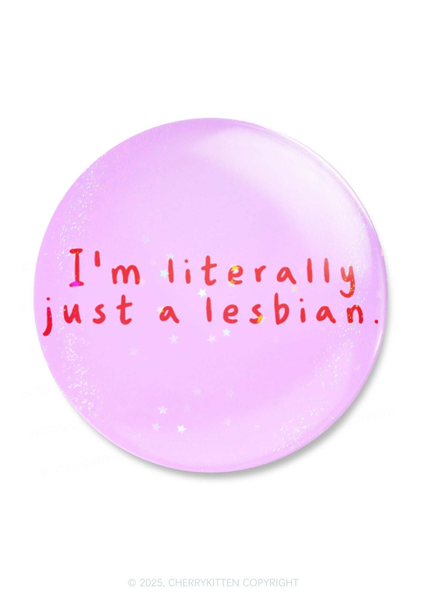 Just A Lesbian Pride 1Pc Y2K Pin Badge Cherrykitten