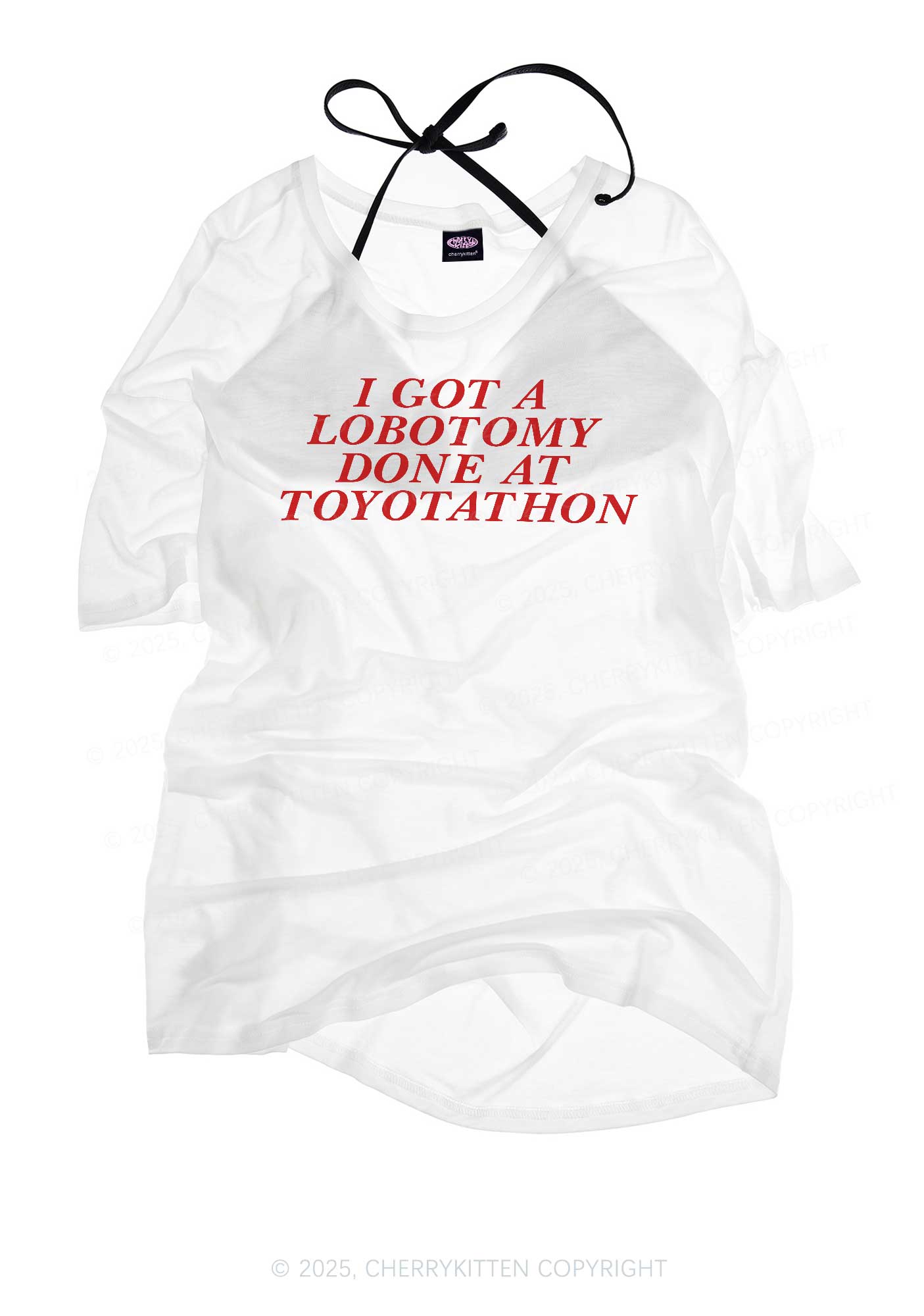 Lobotomy At Toyotathon Y2K Sheer Boyfriend Tee Cherrykitten