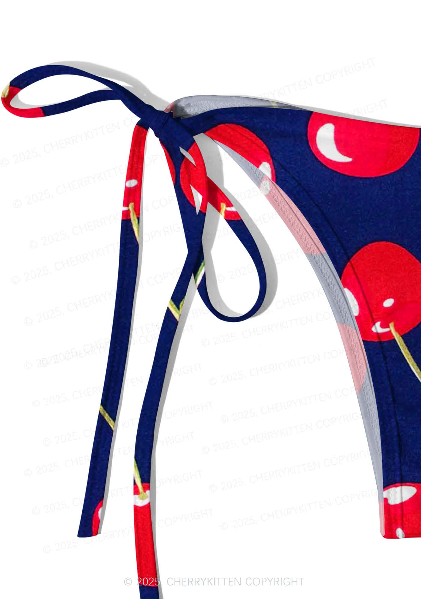 Dark Cherry Y2K Print Bikini Set Cherrykitten