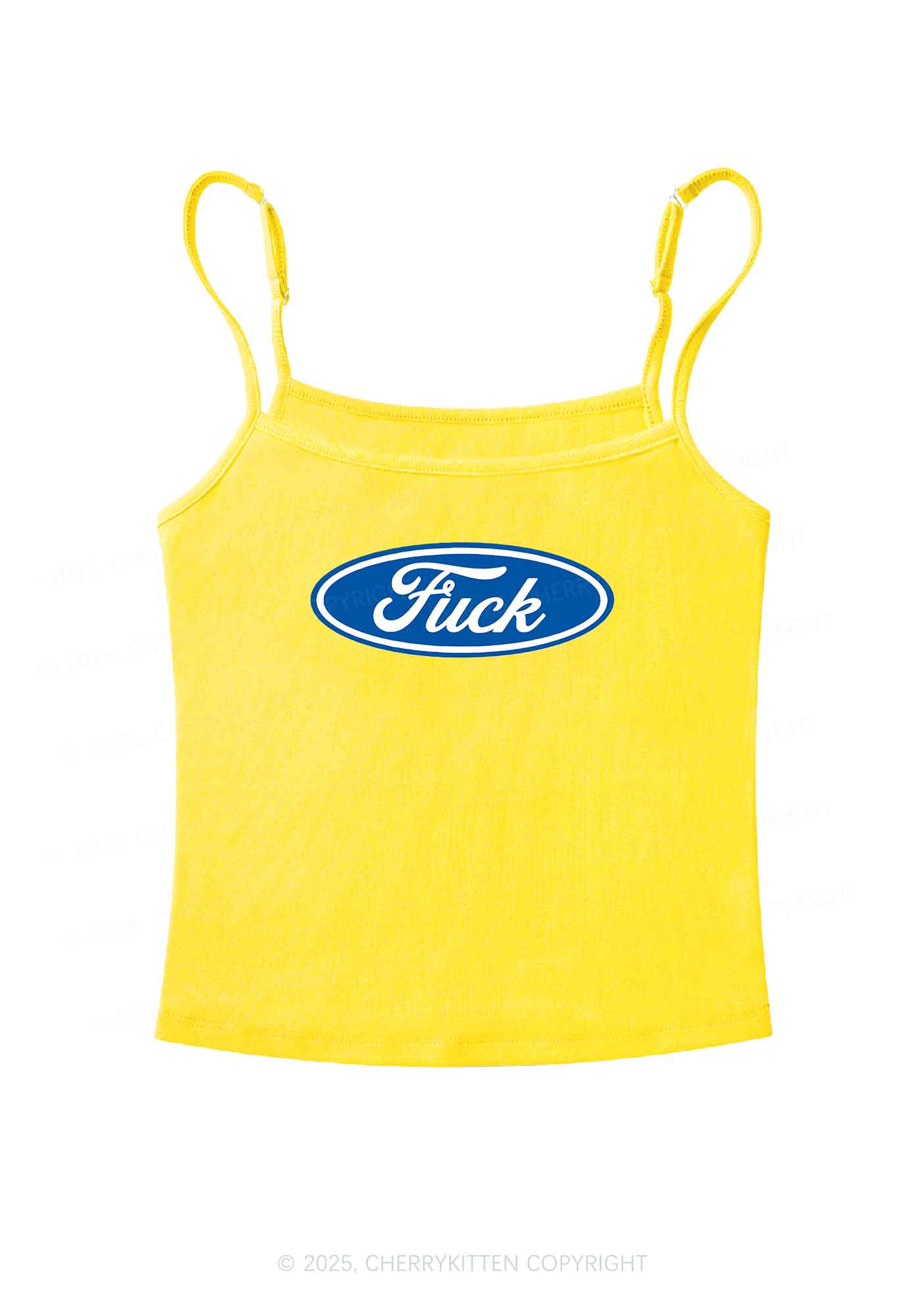 Oval Fxxk Y2K Spaghetti Strap Cami Cherrykitten