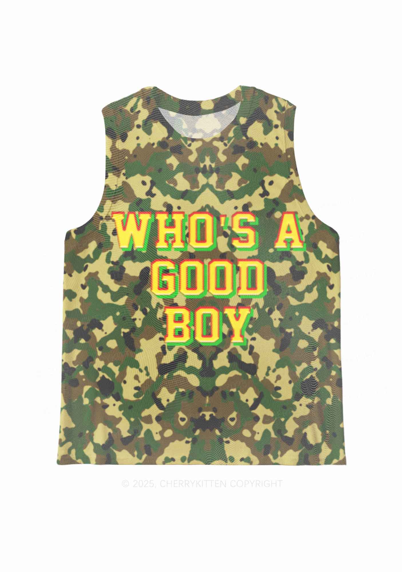 Whos A Good Boy Y2K Mesh Muscle Tank Cherrykitten