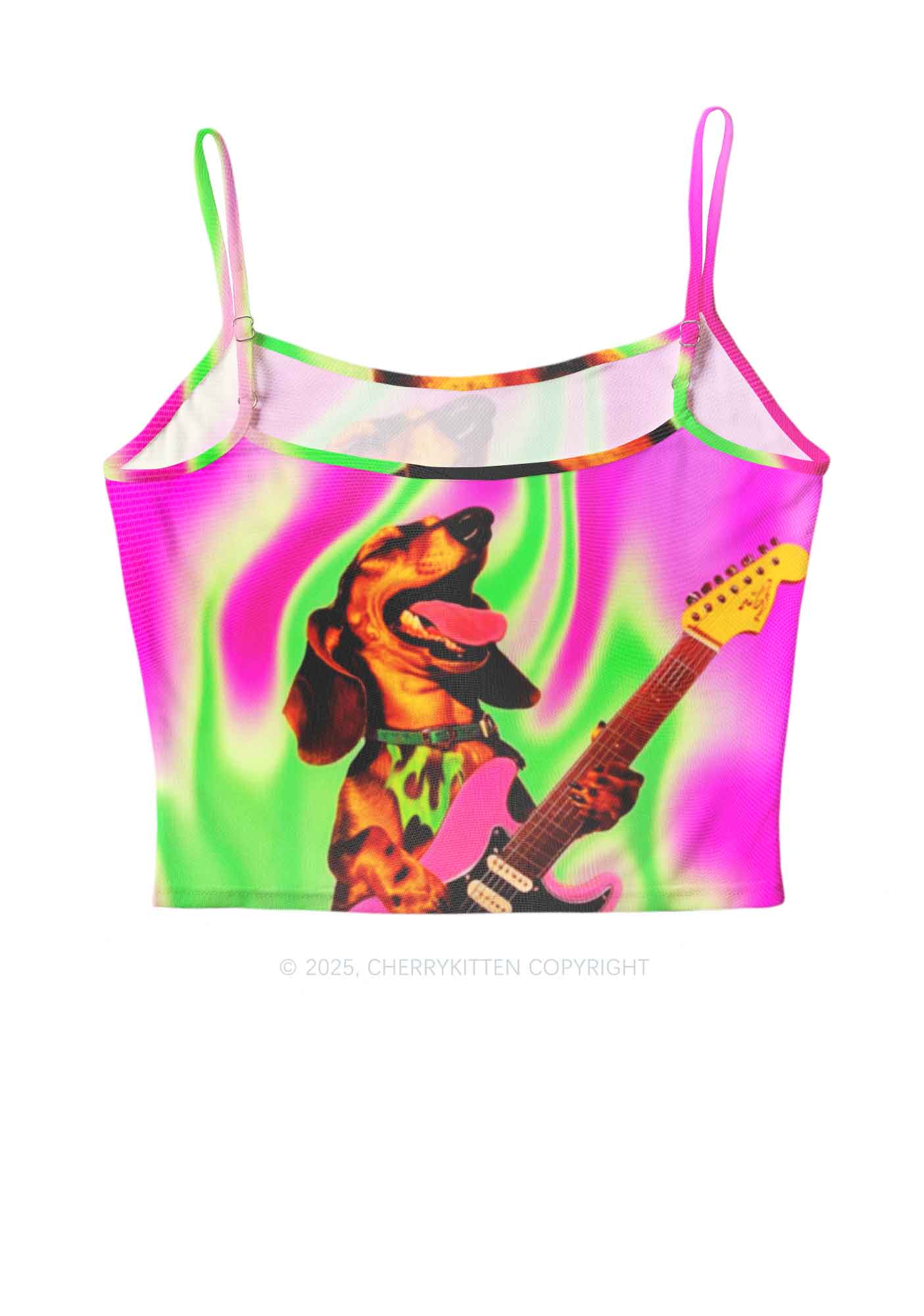 Rocking Puppy Y2K Mesh Cami Tank Cherrykitten