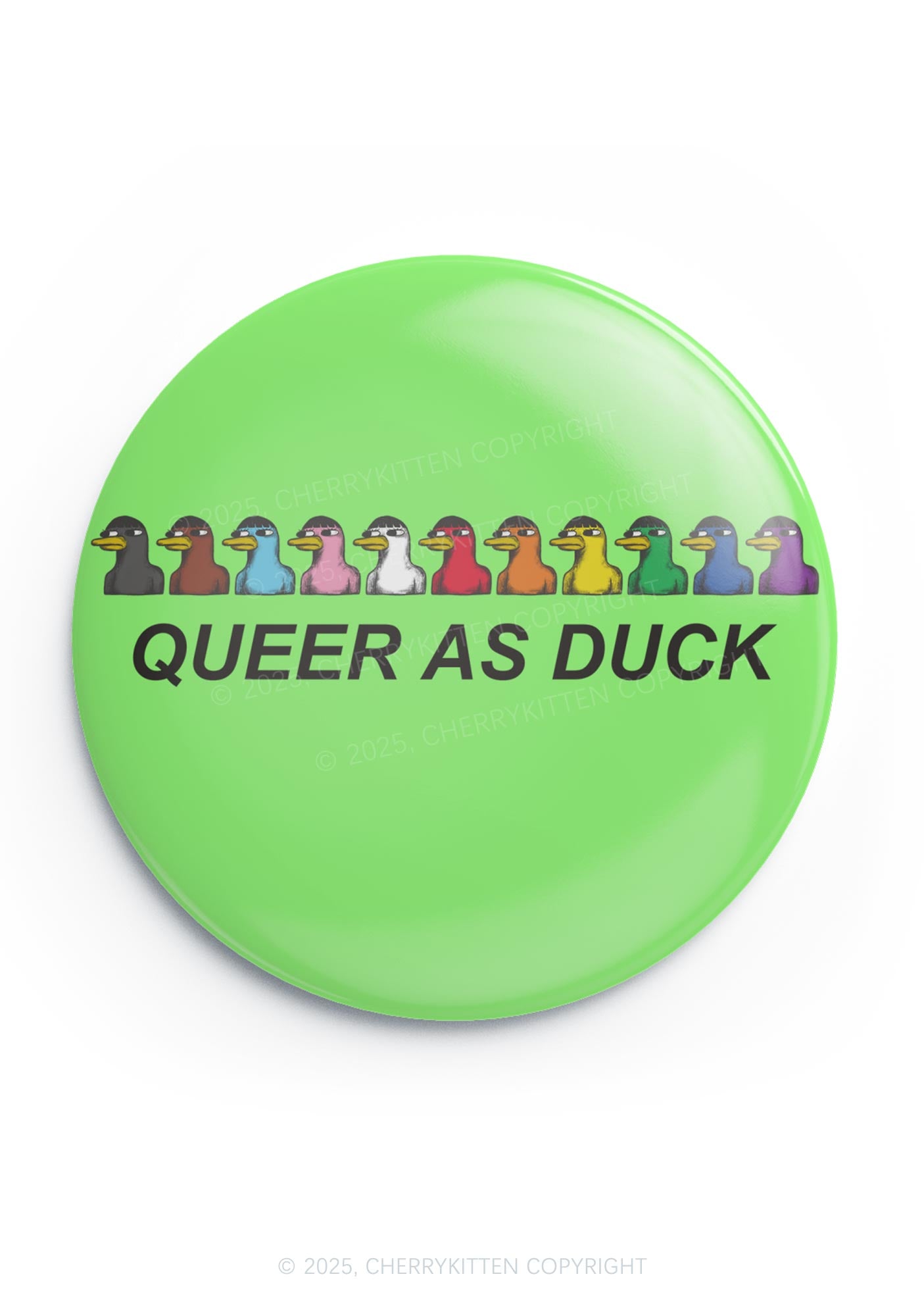 Queer As Duck Pride 1Pc Y2K Pin Badge Cherrykitten