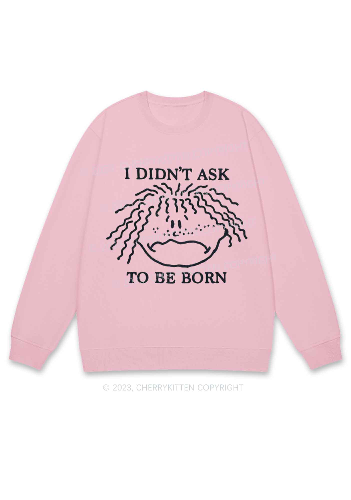 I Didn't Ask To Be Born Y2K Sweatshirt Cherrykitten