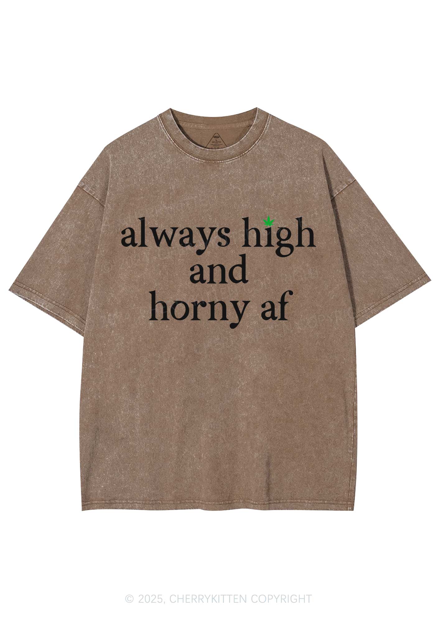 Always High Y2K Shirts Washed Tee Cherrykitten