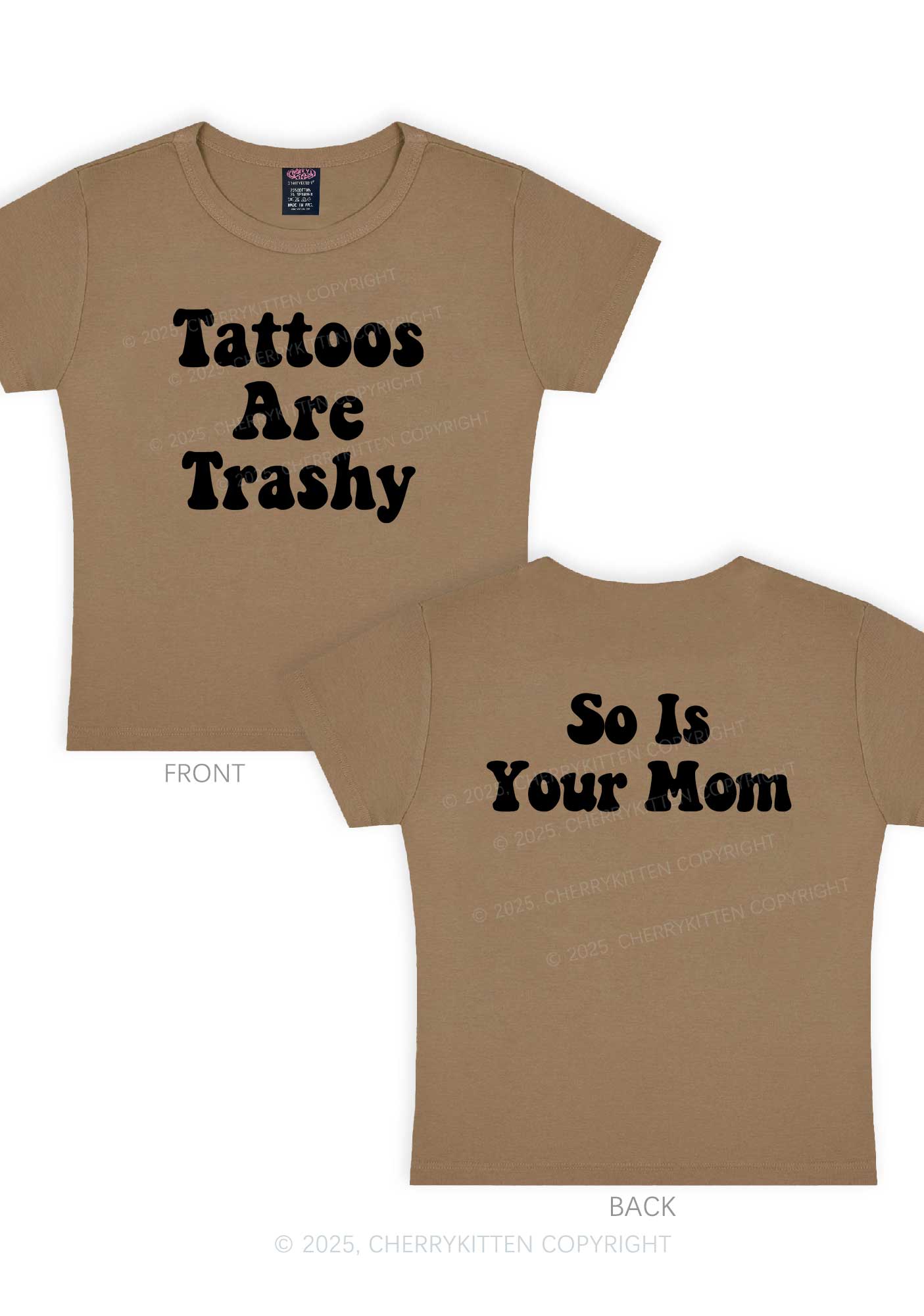 So Is Your Mom Two Sides Y2K Baby Tee Cherrykitten