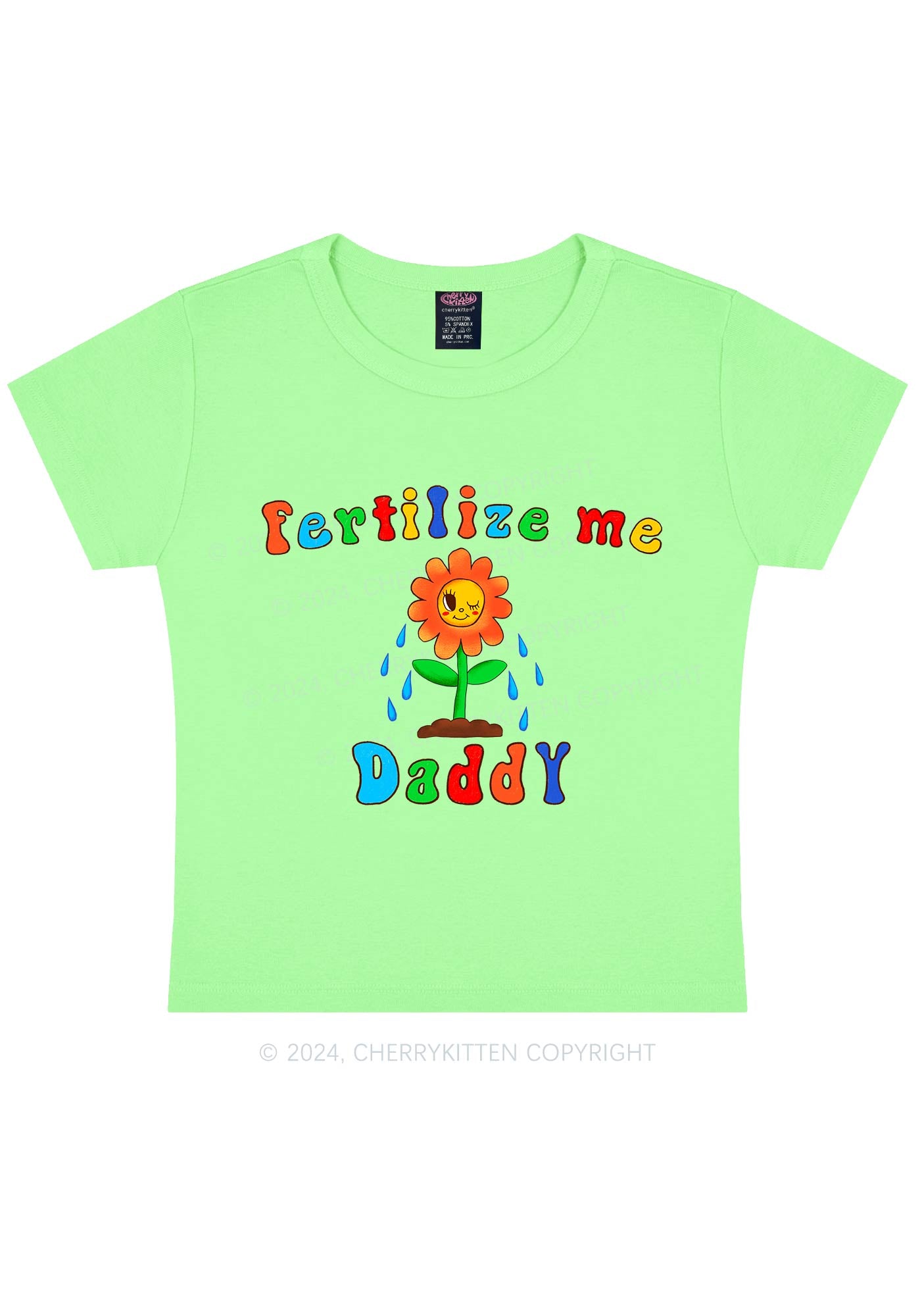Fertilize Me Daddy Y2K Baby Tee Cherrykitten