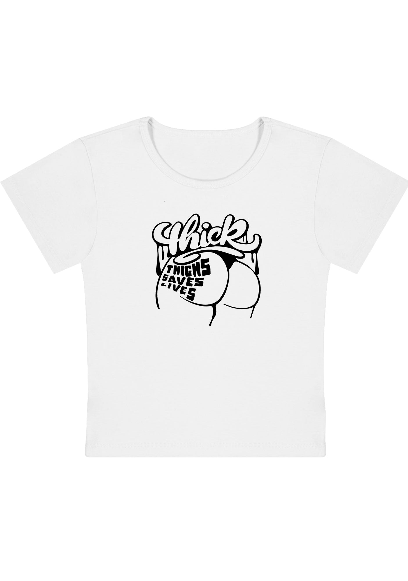 Curvy Thick Thighs Save Lives Baby Tee