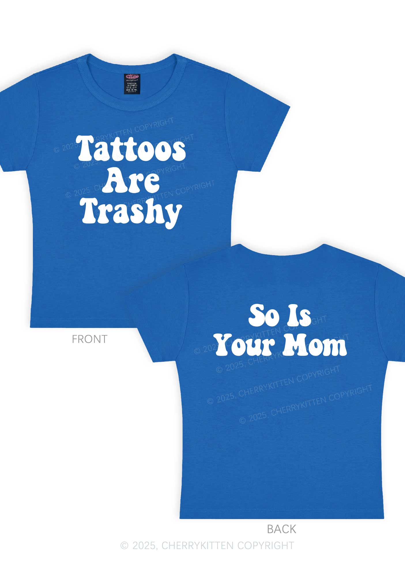 So Is Your Mom Two Sides Y2K Baby Tee Cherrykitten