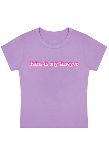 Kim Is My Lawyer Y2K Baby Tee