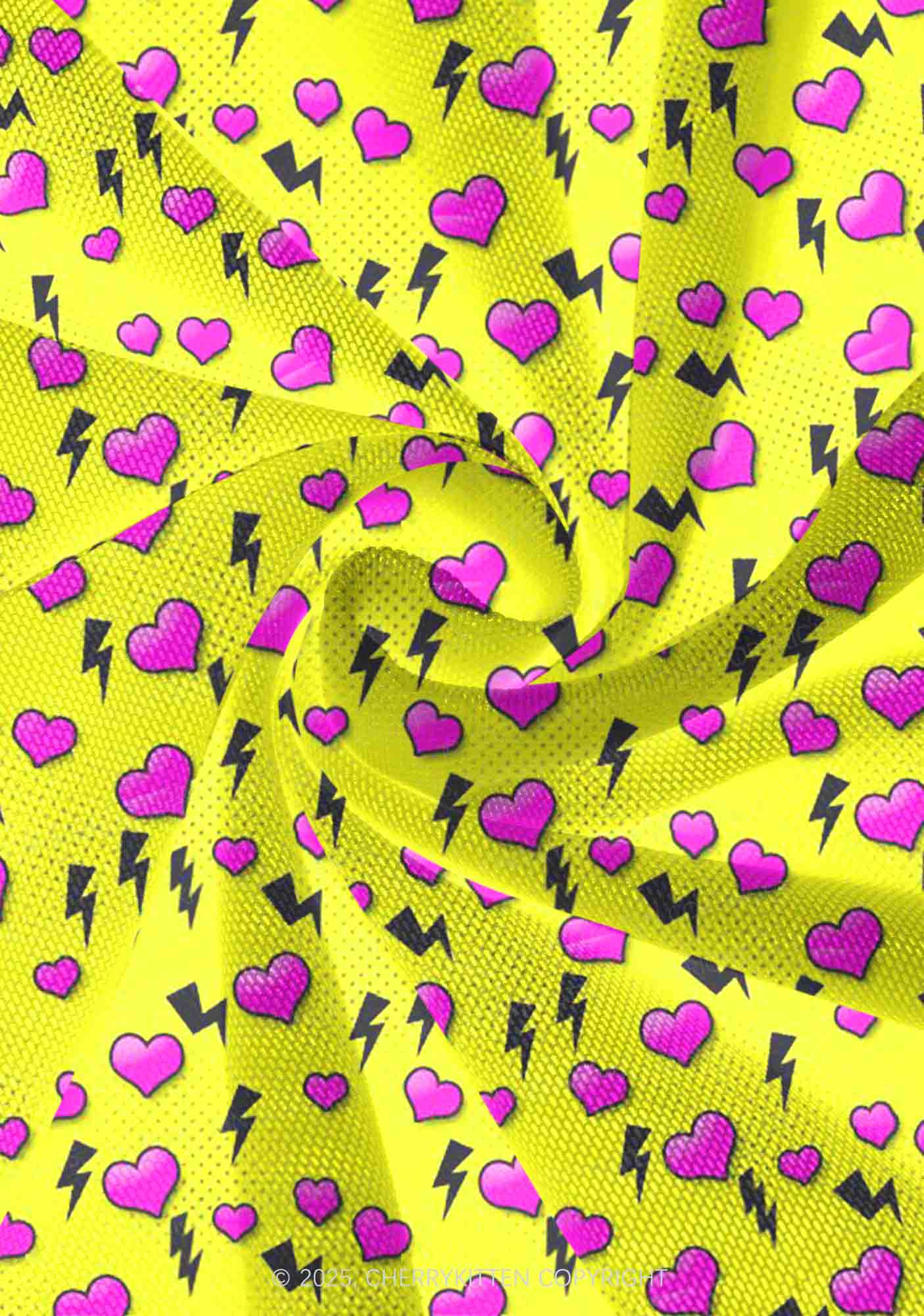 Heart Flash Valentine's Day Y2K Print Mini Layered Skirt Cherrykitten