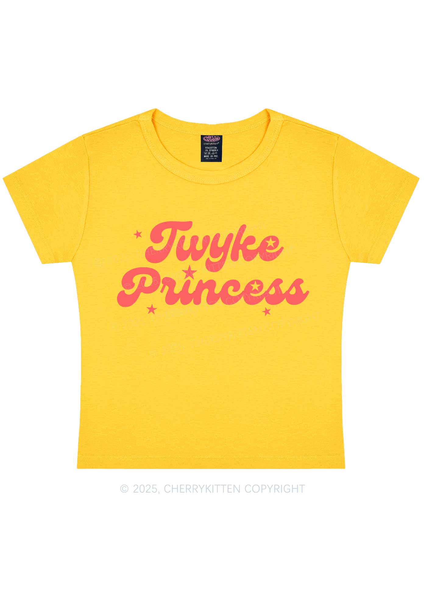 Twyke Princess Pride Y2K Baby Tee Cherrykitten