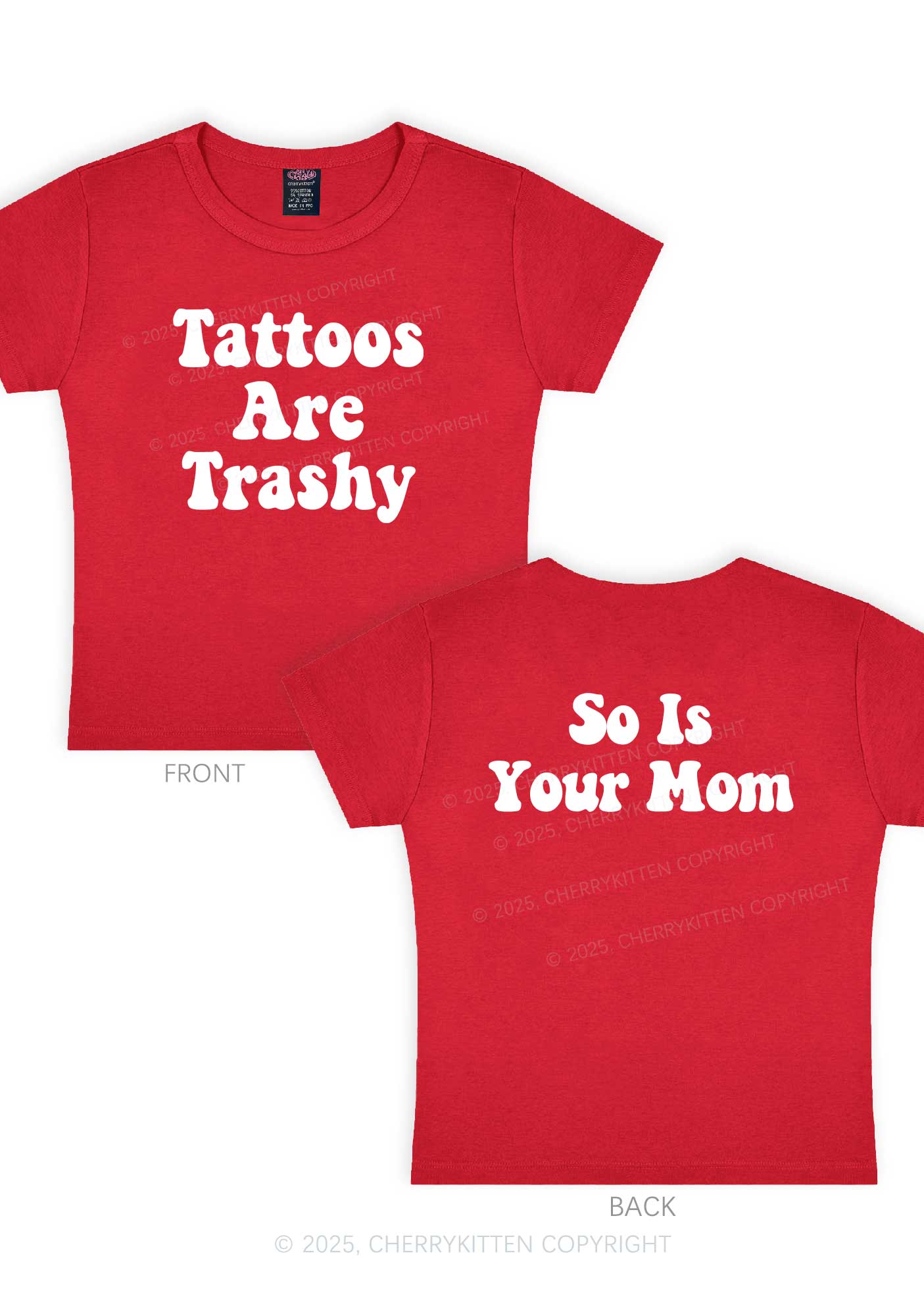 So Is Your Mom Two Sides Y2K Baby Tee Cherrykitten