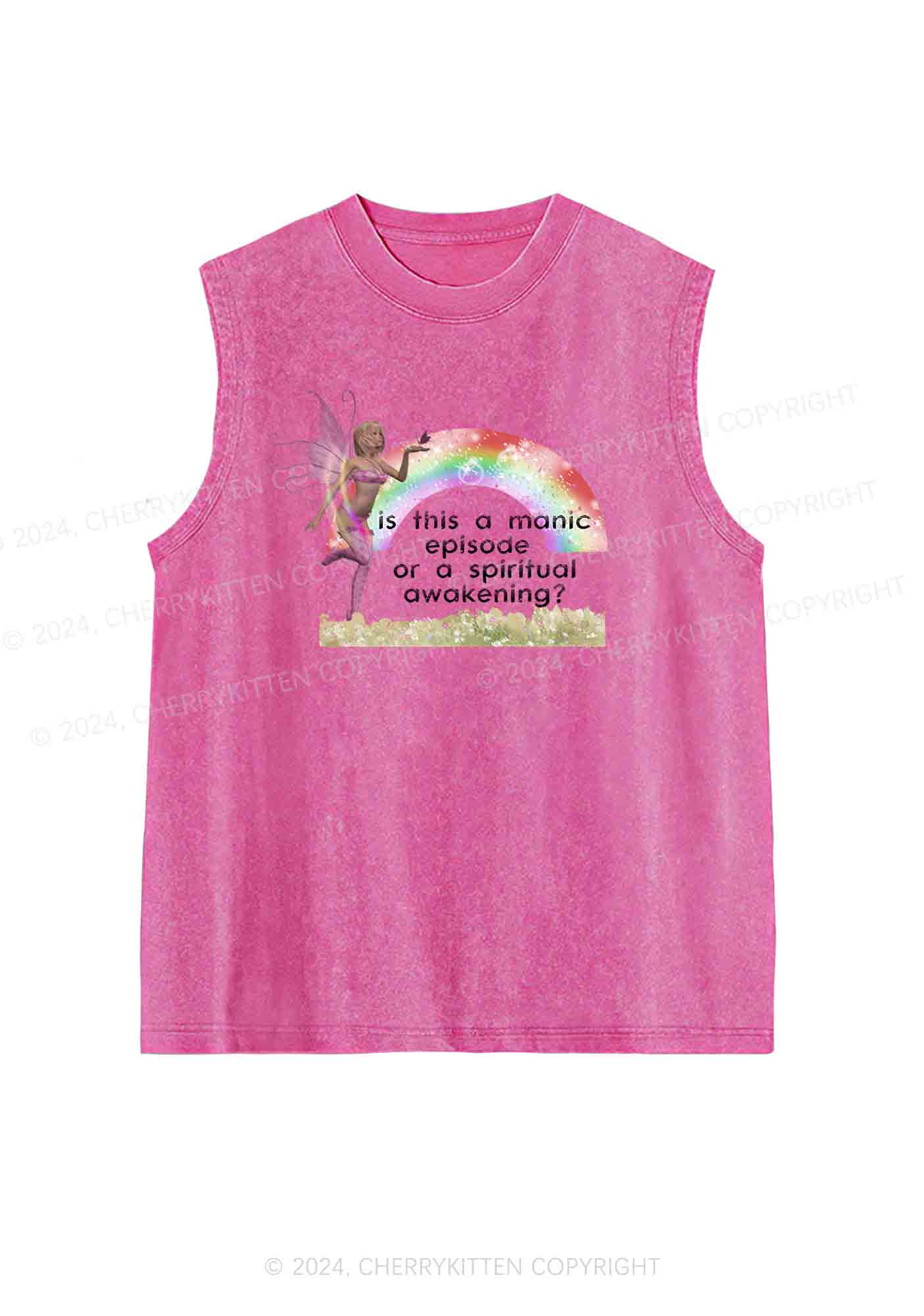 A Manic Episode Y2K Washed Tank Cherrykitten