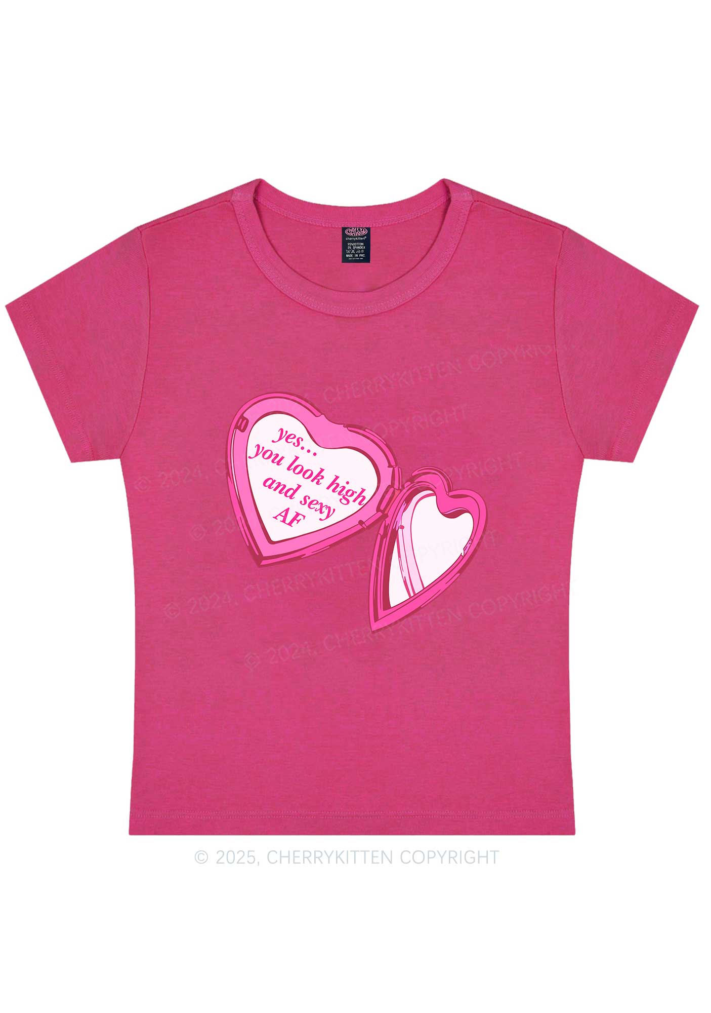 Yes You Look High Y2K Baby Tee Cherrykitten