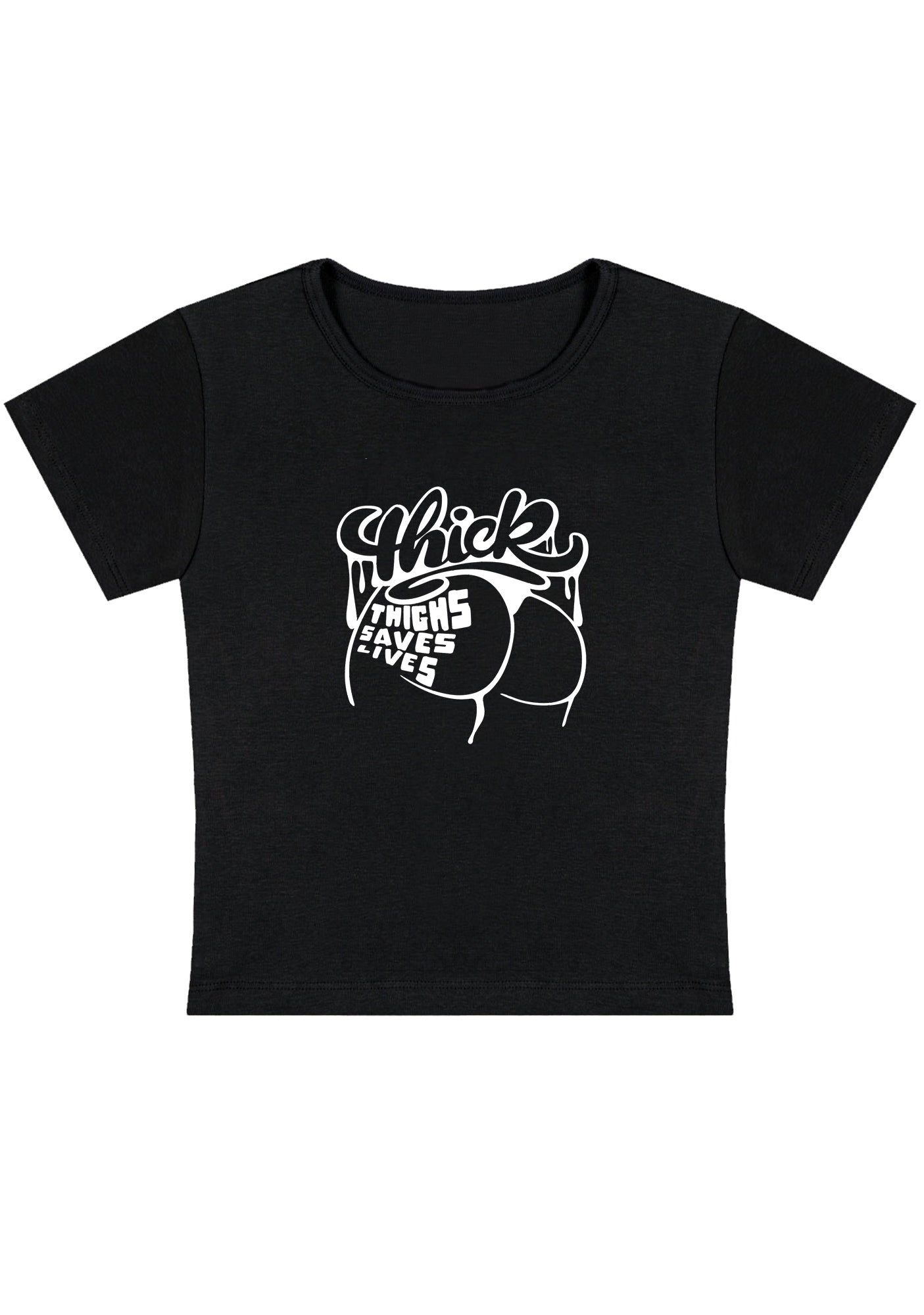 Curvy Thick Thighs Save Lives Baby Tee