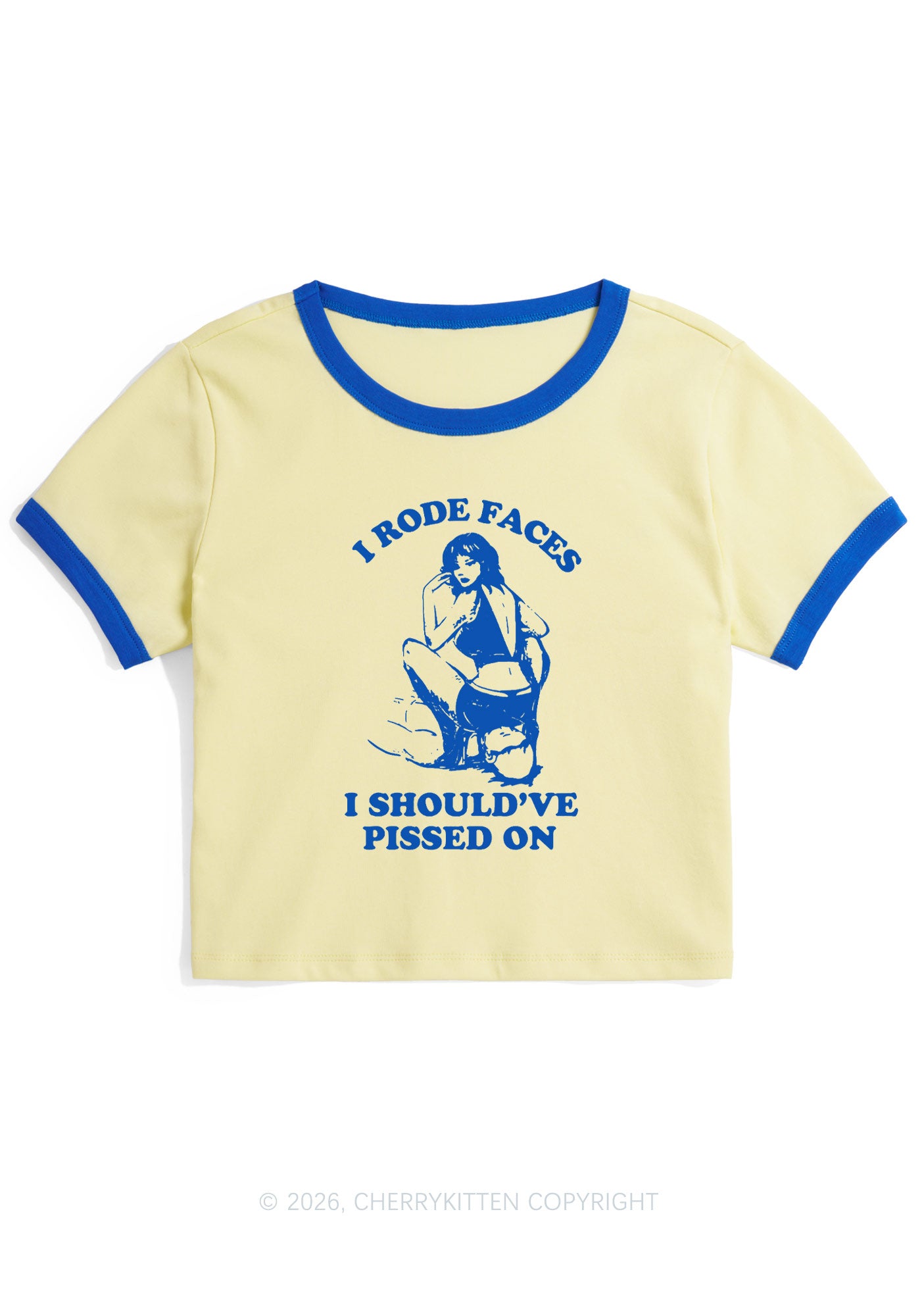 I Rode Faces Y2K Ringer Tee Cherrykitten