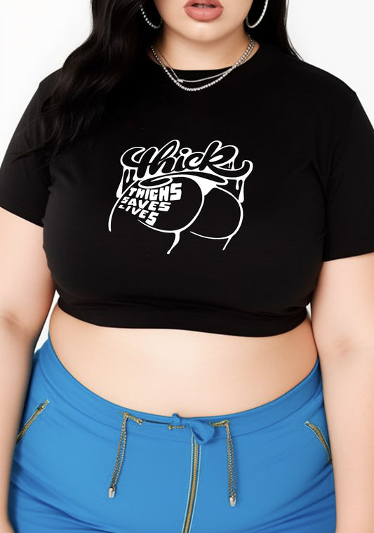 Curvy Thick Thighs Save Lives Baby Tee