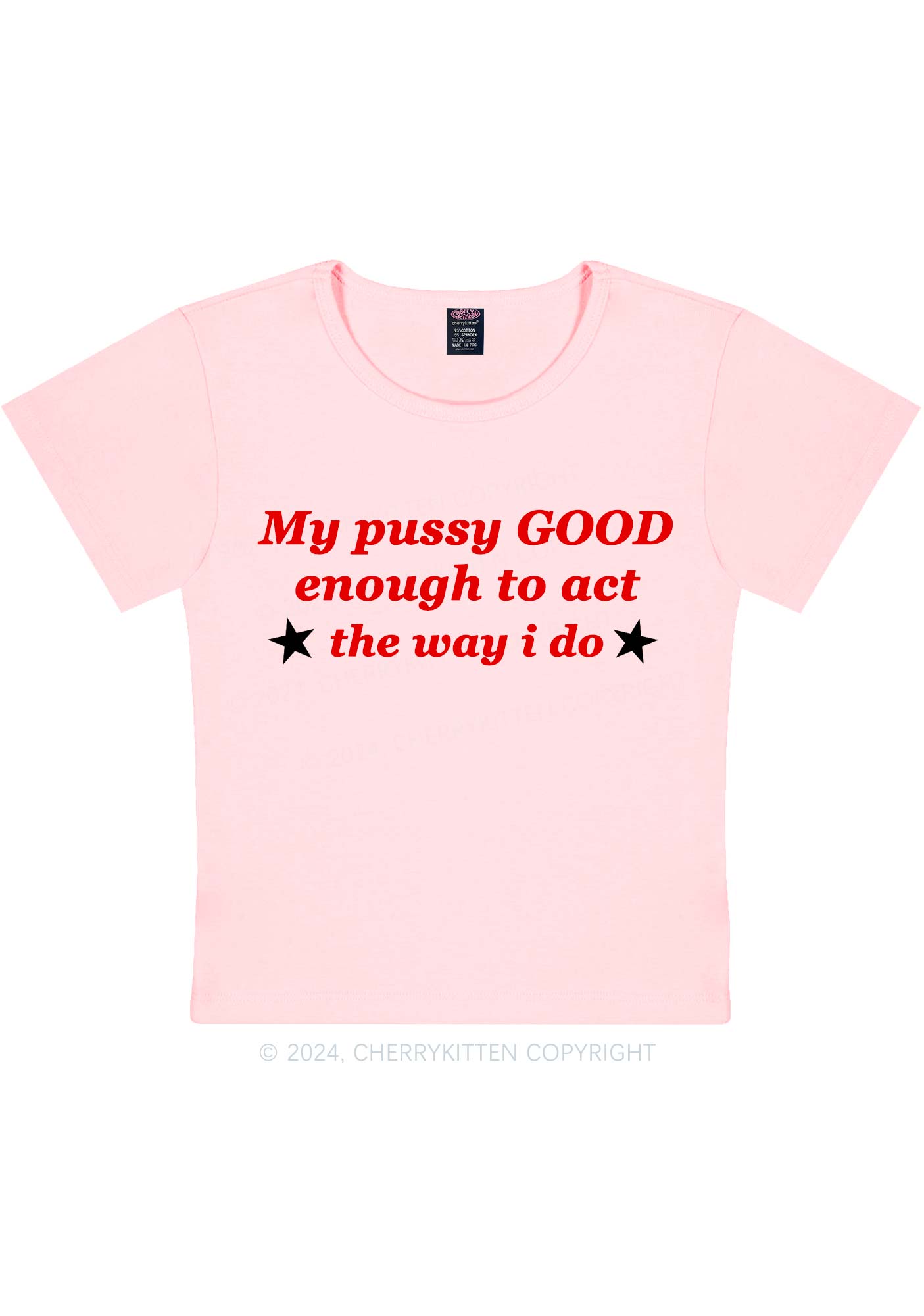 Good Enough To Act Y2K Baby Tee Cherrykitten