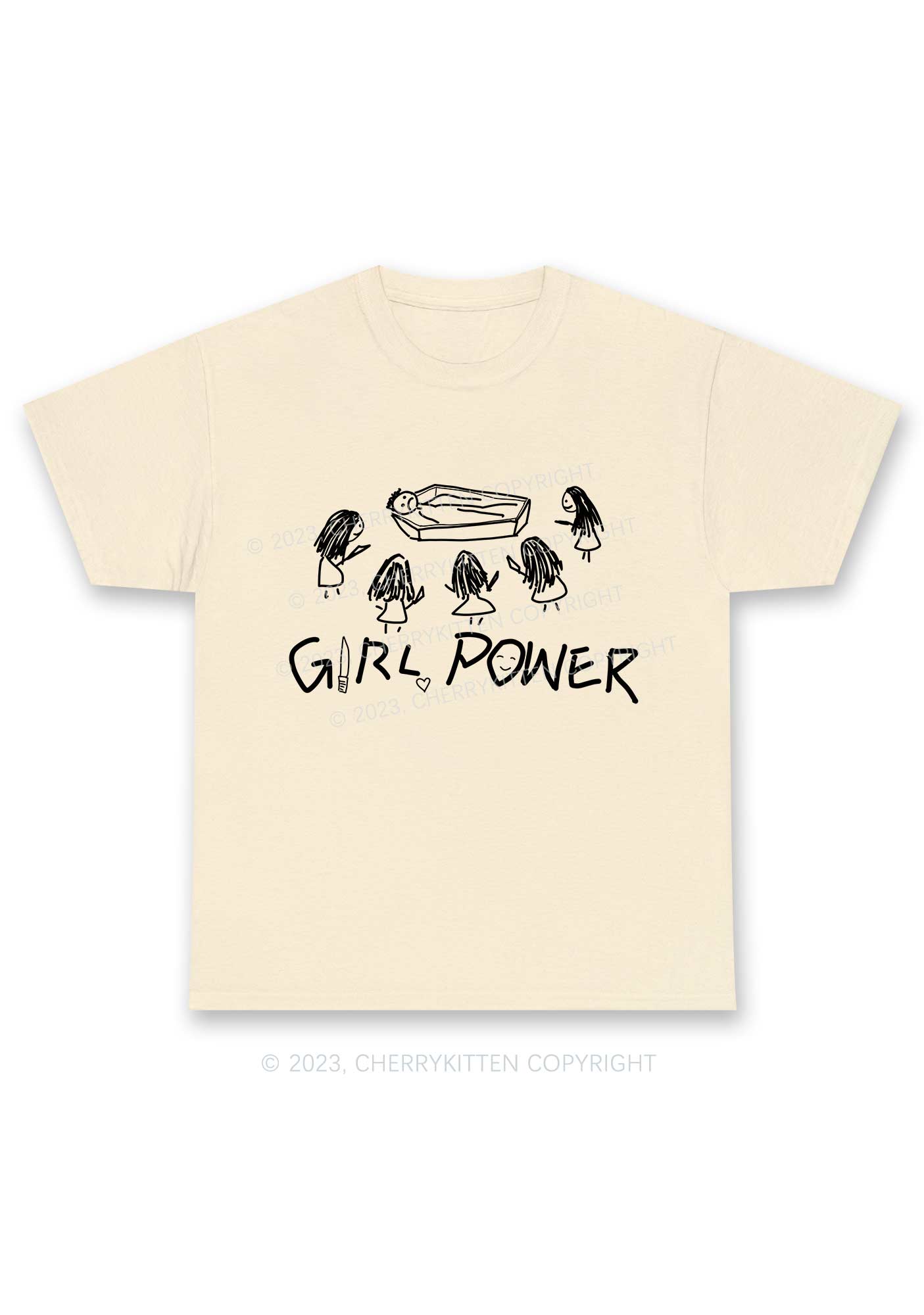 Girls Power Y2K Chunky Shirt Cherrykitten