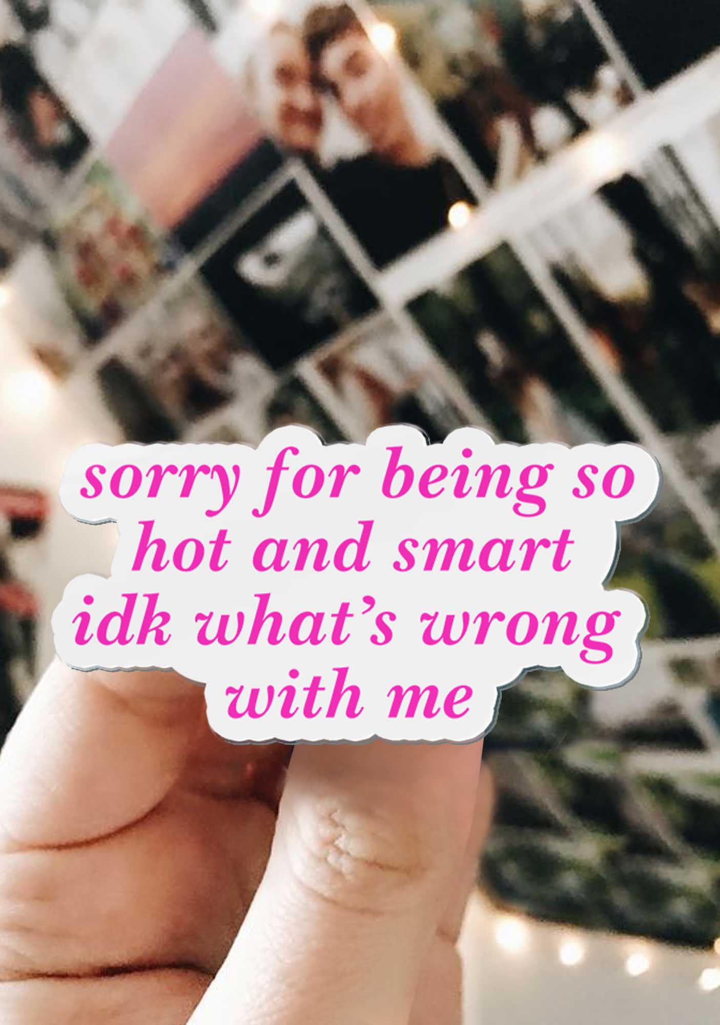 Sorry For Being So Smart 1Pc Y2K Pin Cherrykitten