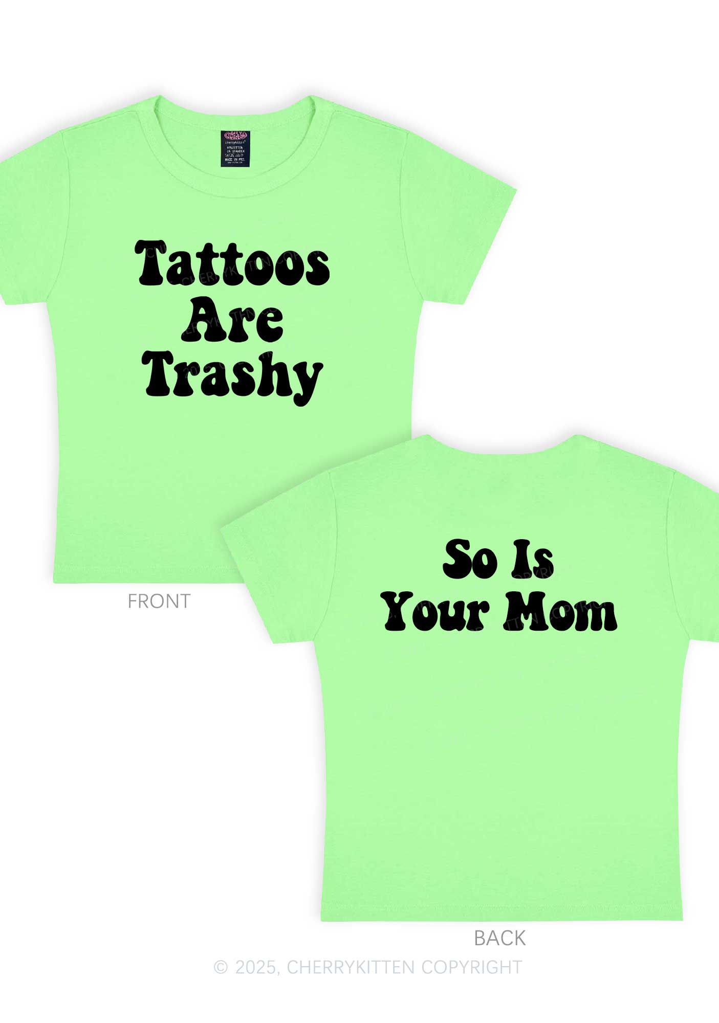 So Is Your Mom Two Sides Y2K Baby Tee Cherrykitten