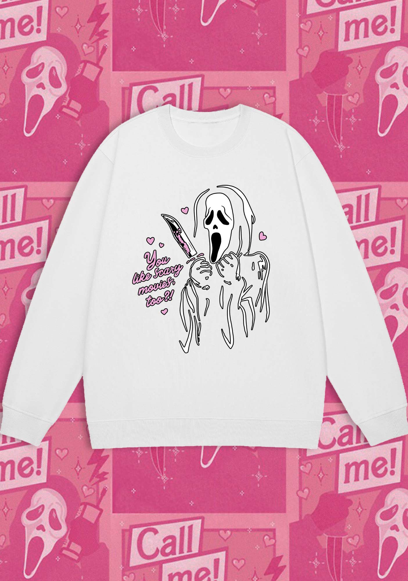 You Like Scary Movies Too Halloween Y2K Sweatshirt