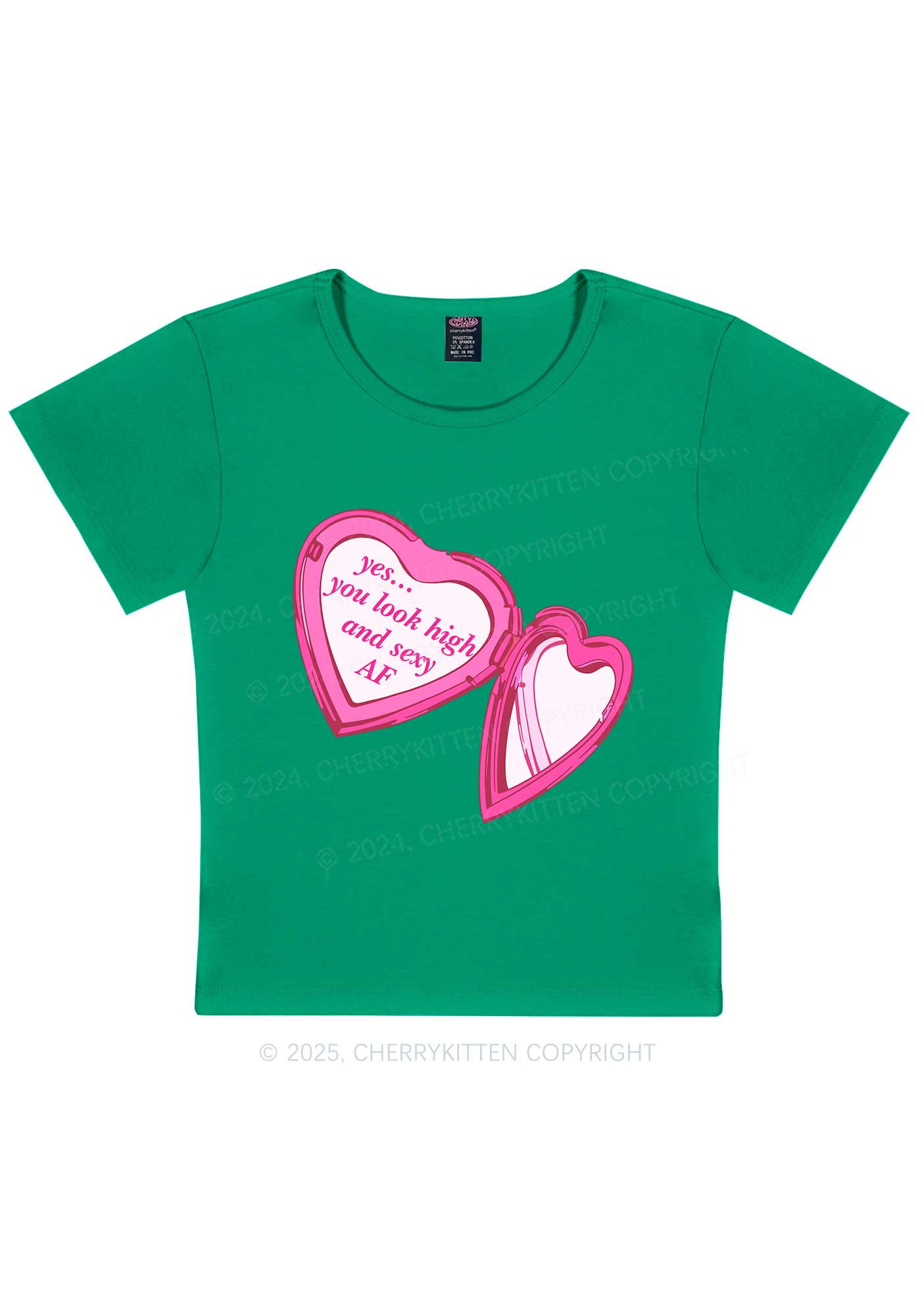 Yes You Look High Y2K Baby Tee Cherrykitten