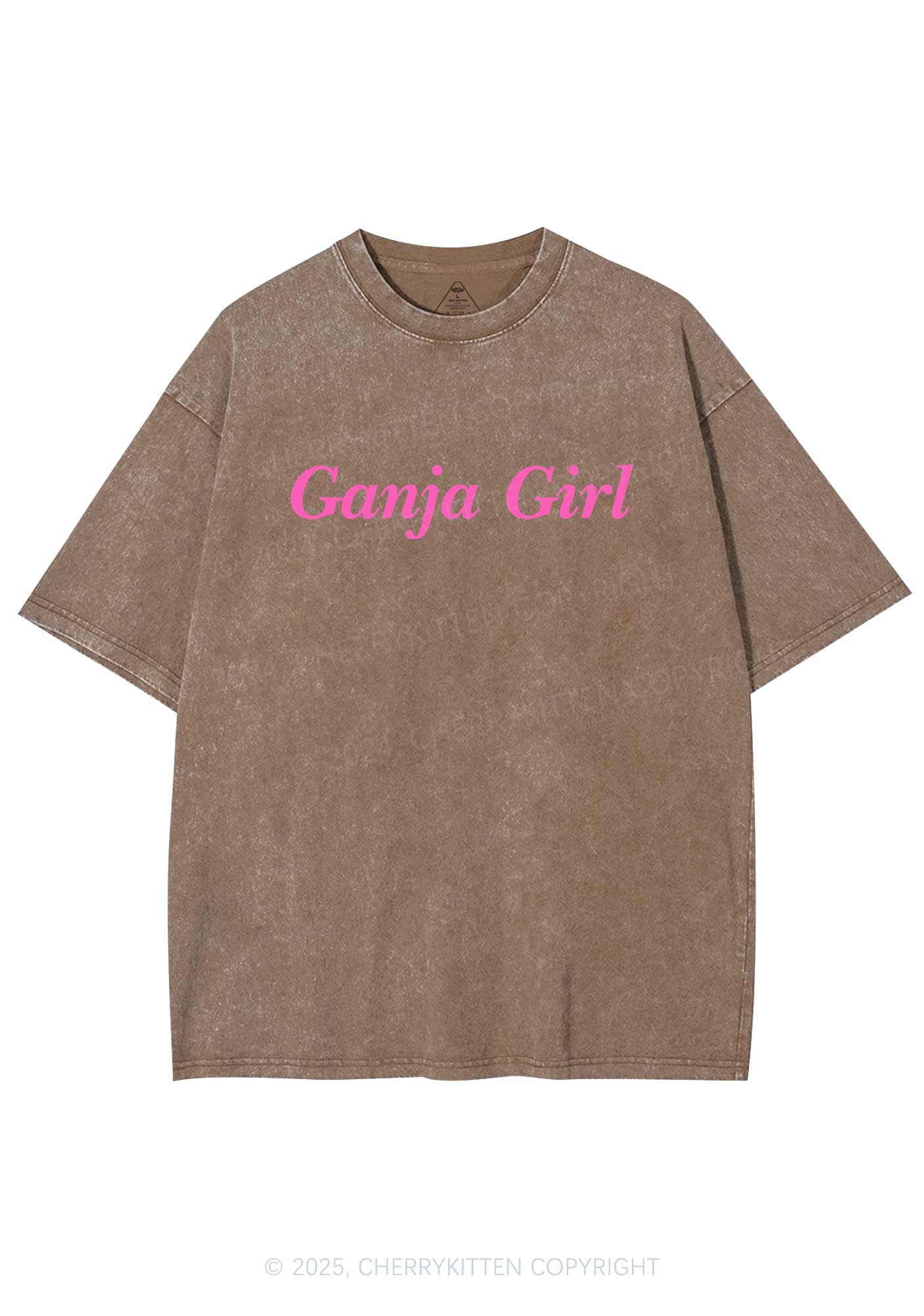 Ganja Girl Y2K Shirts Washed Tee Cherrykitten