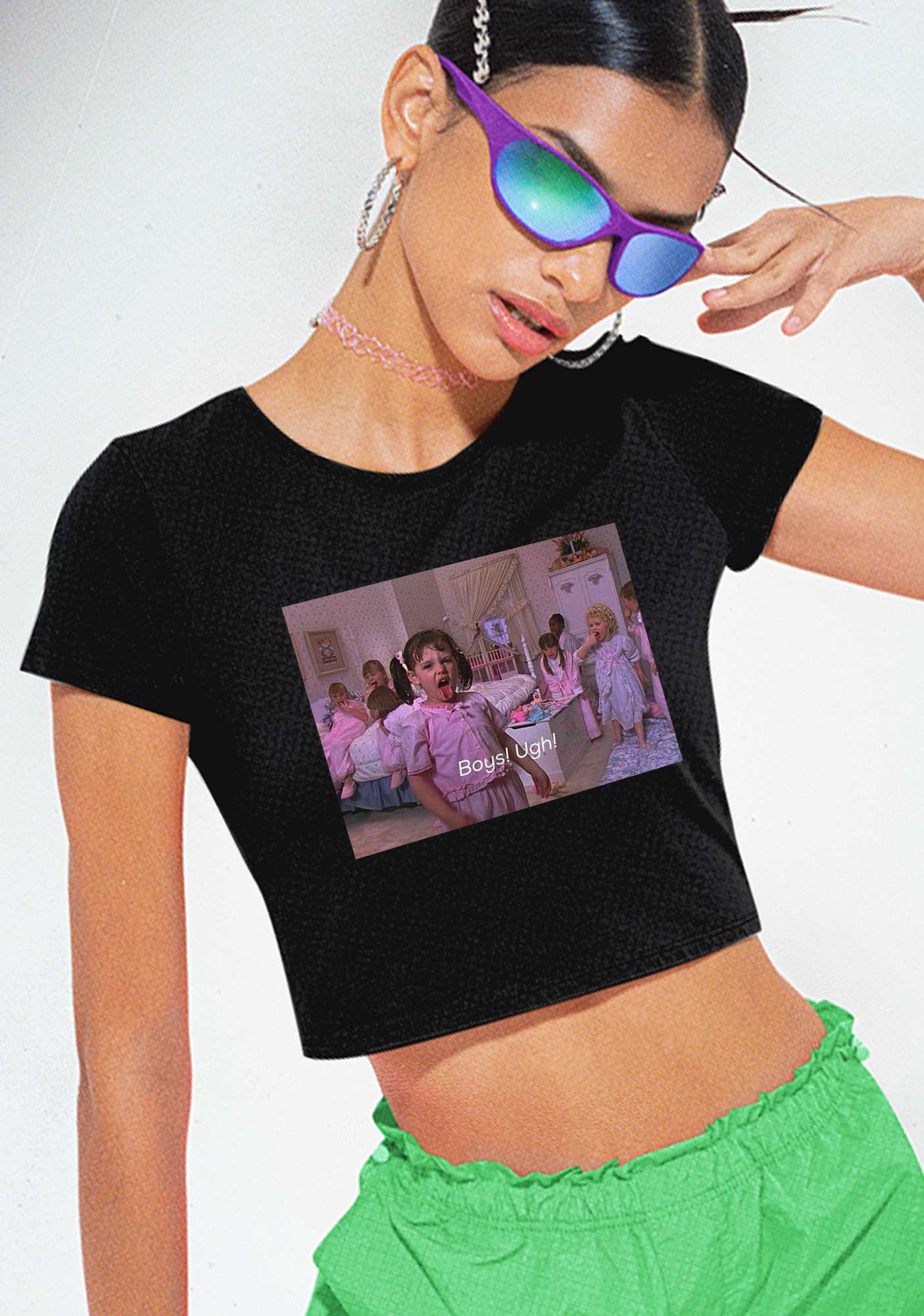 Boys Ugh Y2K Baby Tee