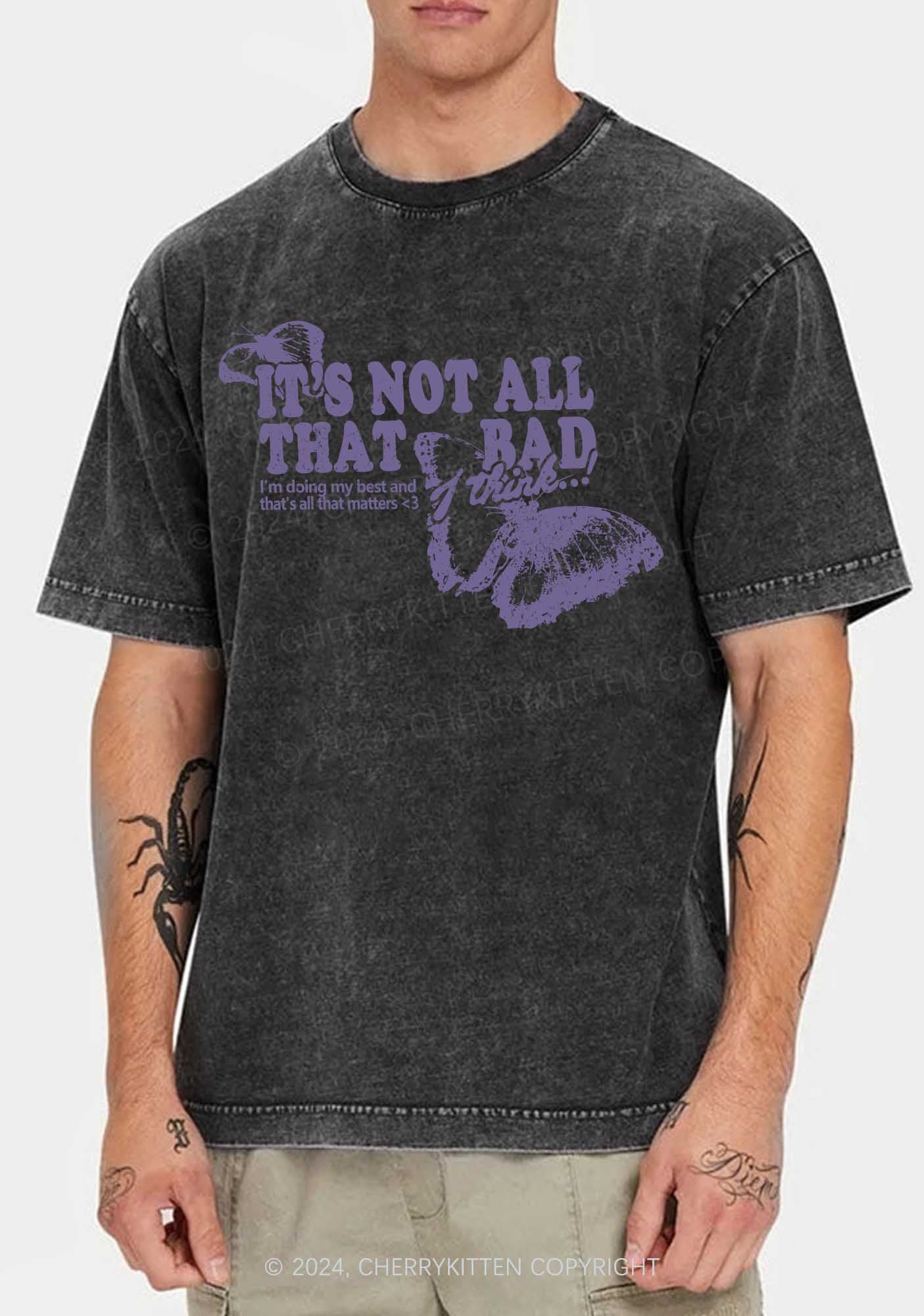 It's Not All That Bad Y2K Washed Tee Cherrykitten